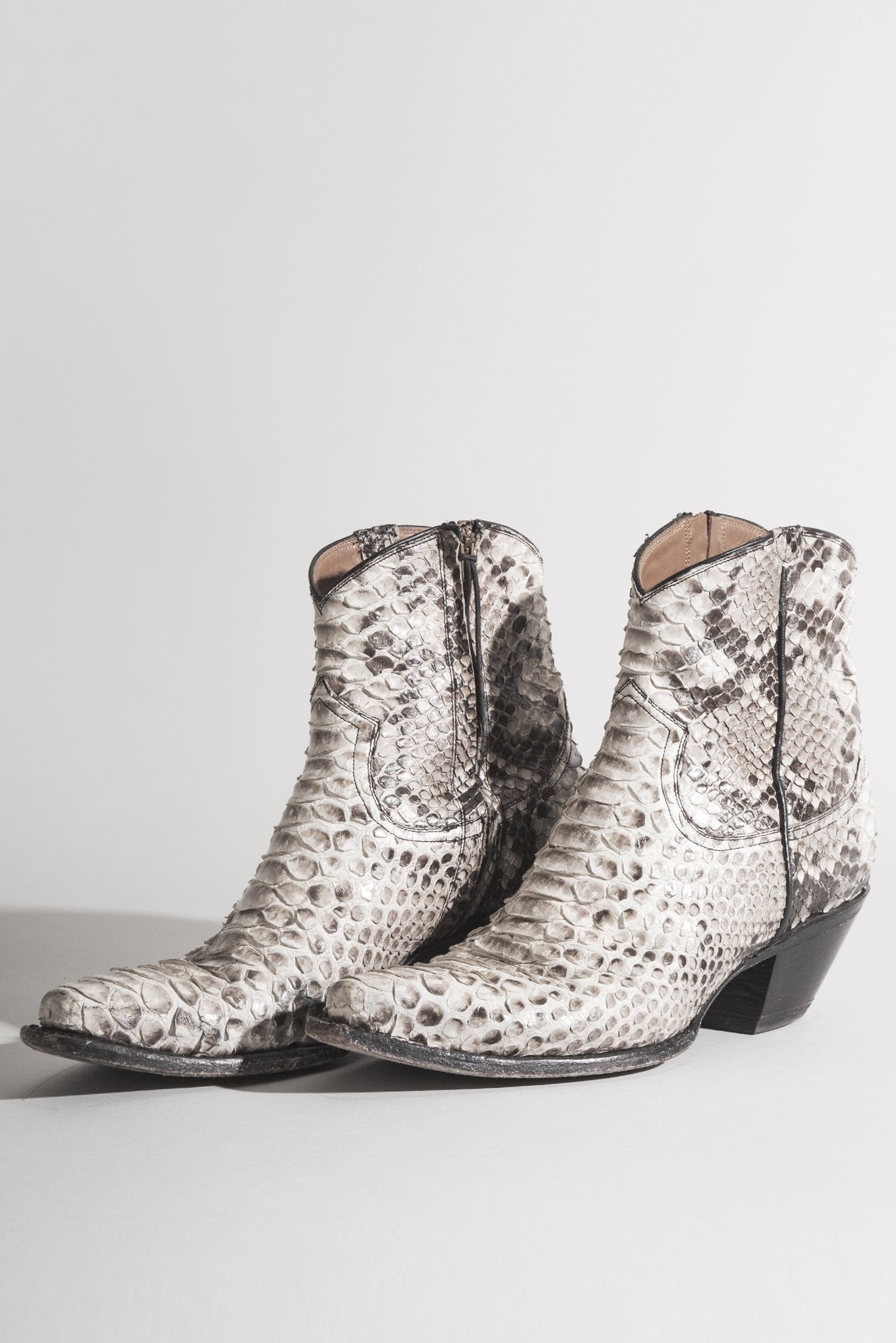 COWBOY ANKLE BOOT - BROWN SNAKE