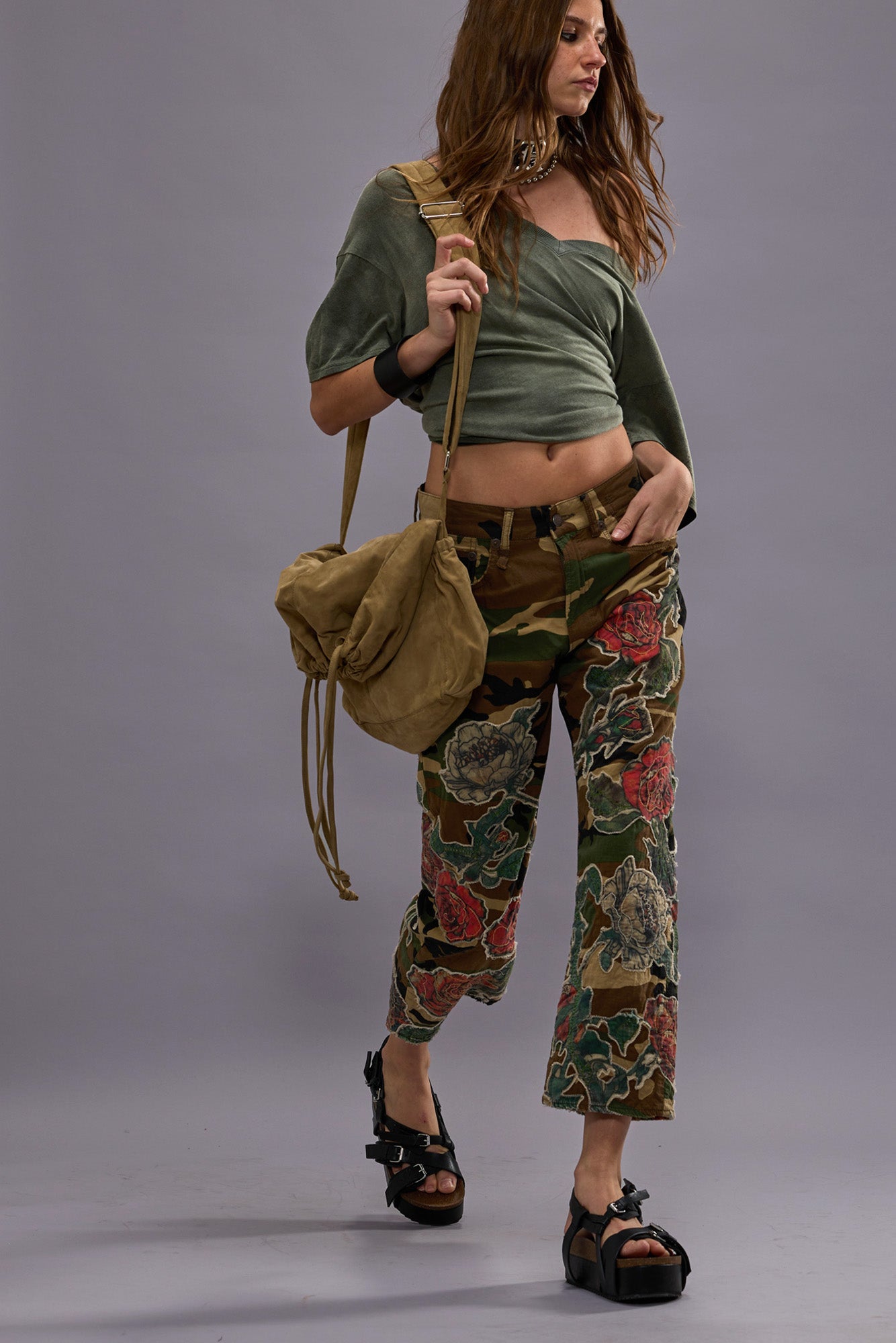 X-BOYFRIEND - ROSE APPLIQUE CAMO