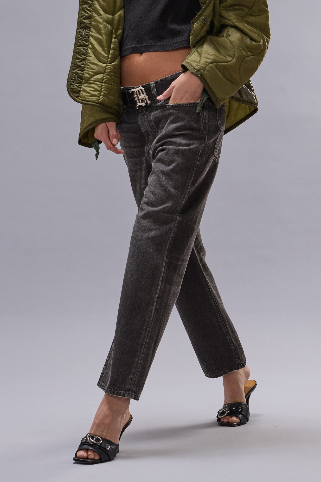 BOYFRIEND JEAN - MUD GREY