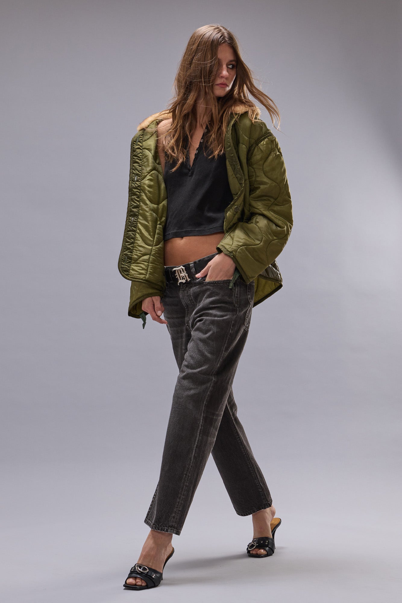 BOYFRIEND JEAN - MUD GREY