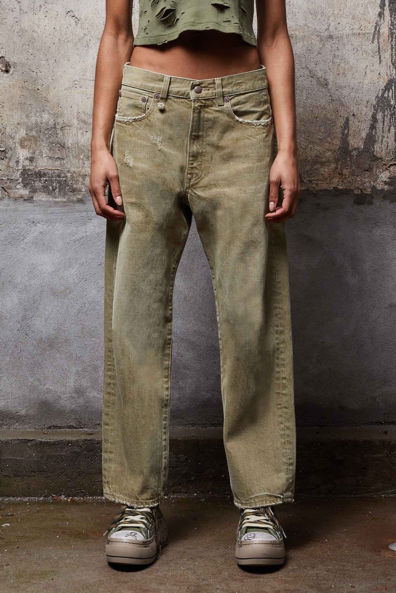 BOYFRIEND JEAN - MOSS GREEN
