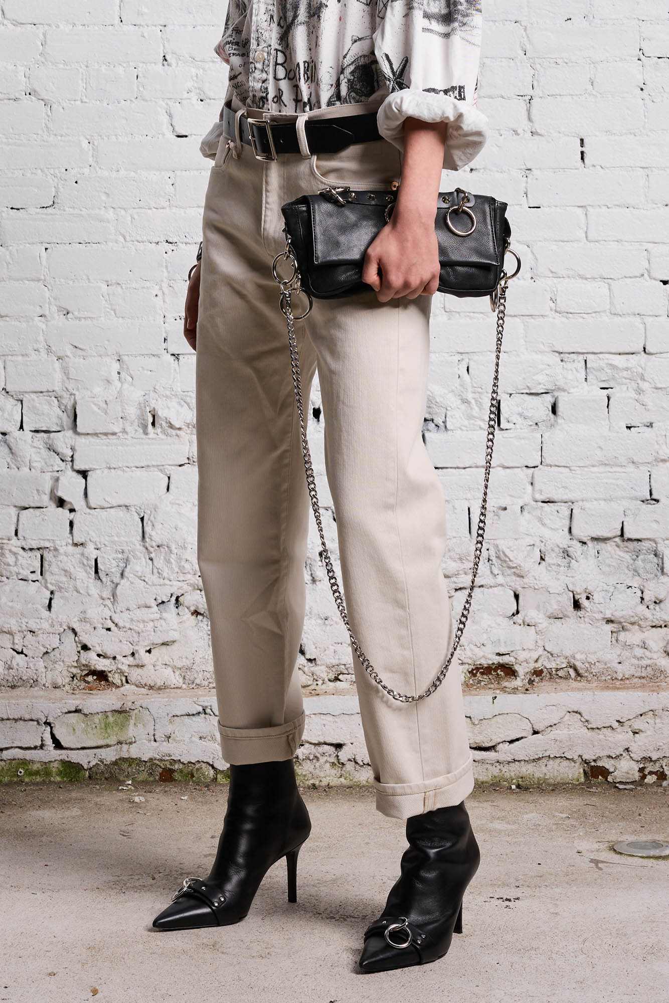 BOYFRIEND JEAN - ECRU BEDFORD CORD