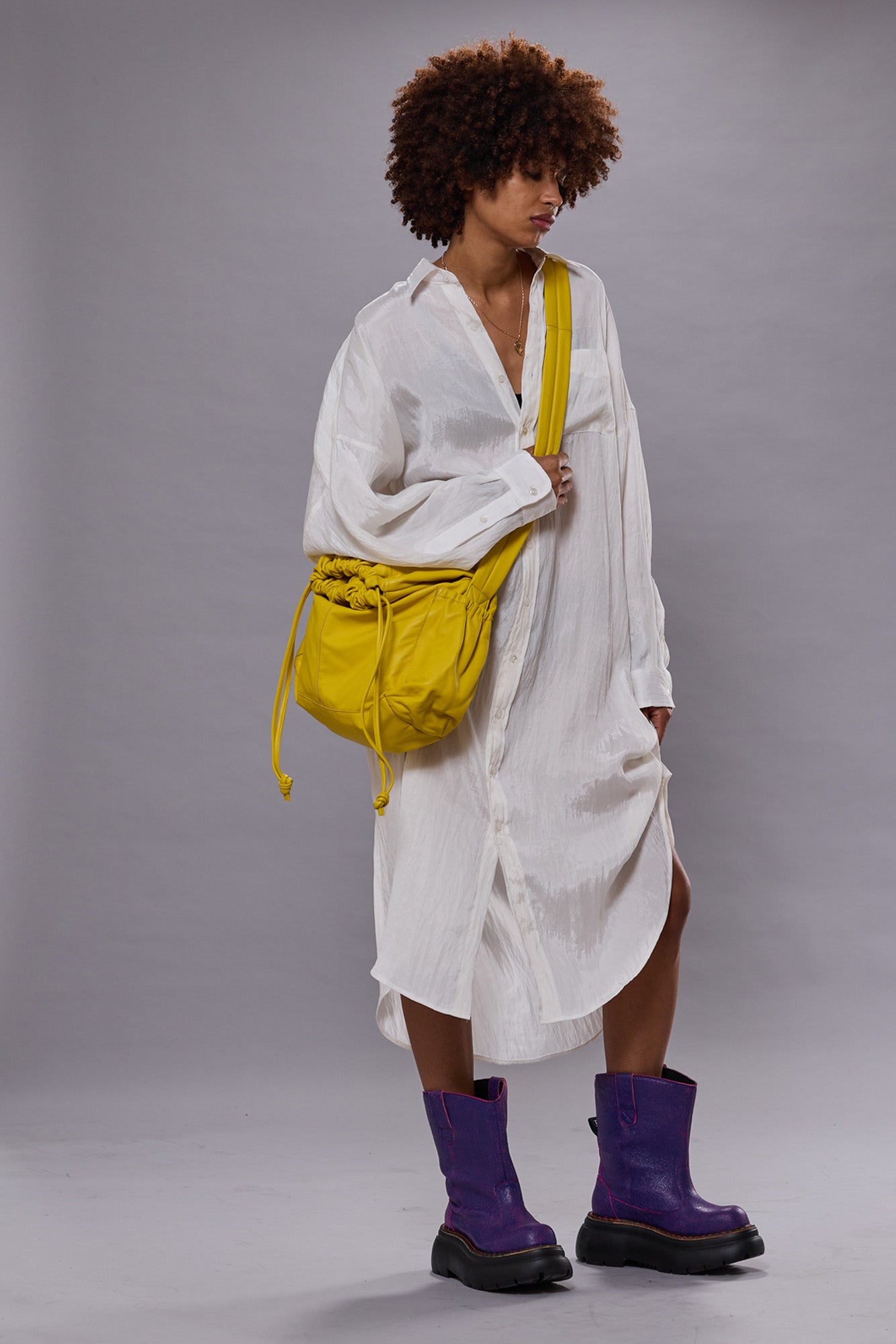 JUMBO SHIRTDRESS - WHITE