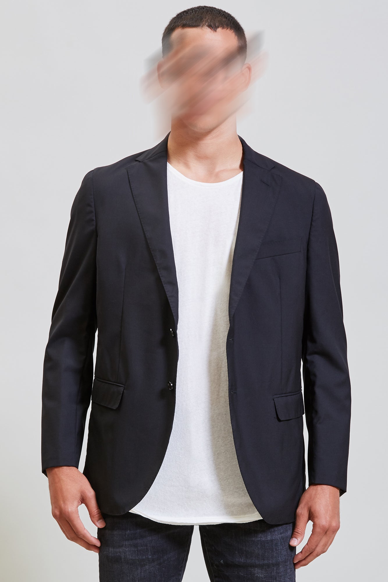 USED TO BE PUNK EMBROIDERED BLAZER - BLACK