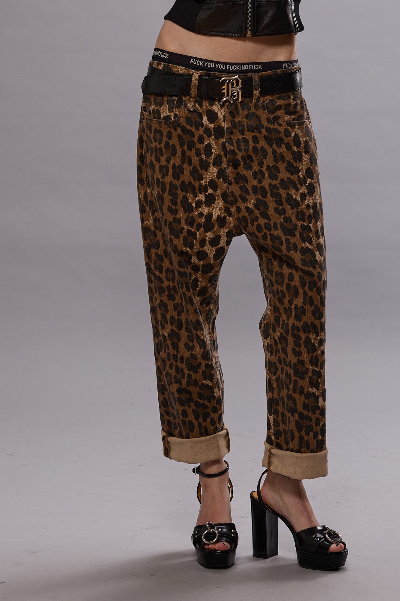 TAILORED DROP - STONE WASHED LEOPARD