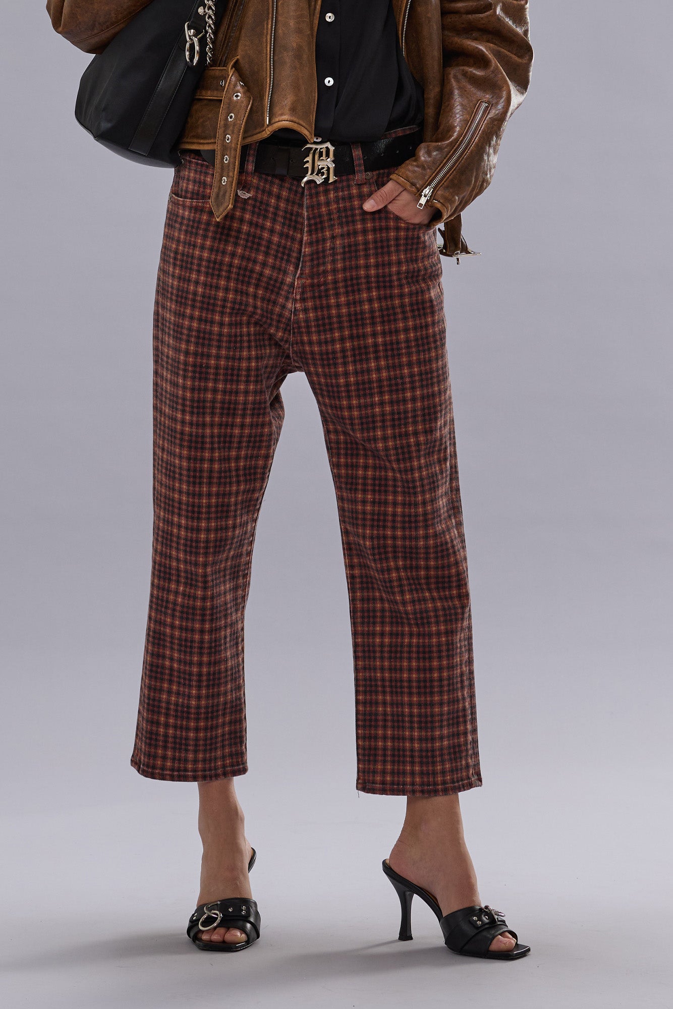 TAILORED DROP - PRINTED AUBURN PLAID