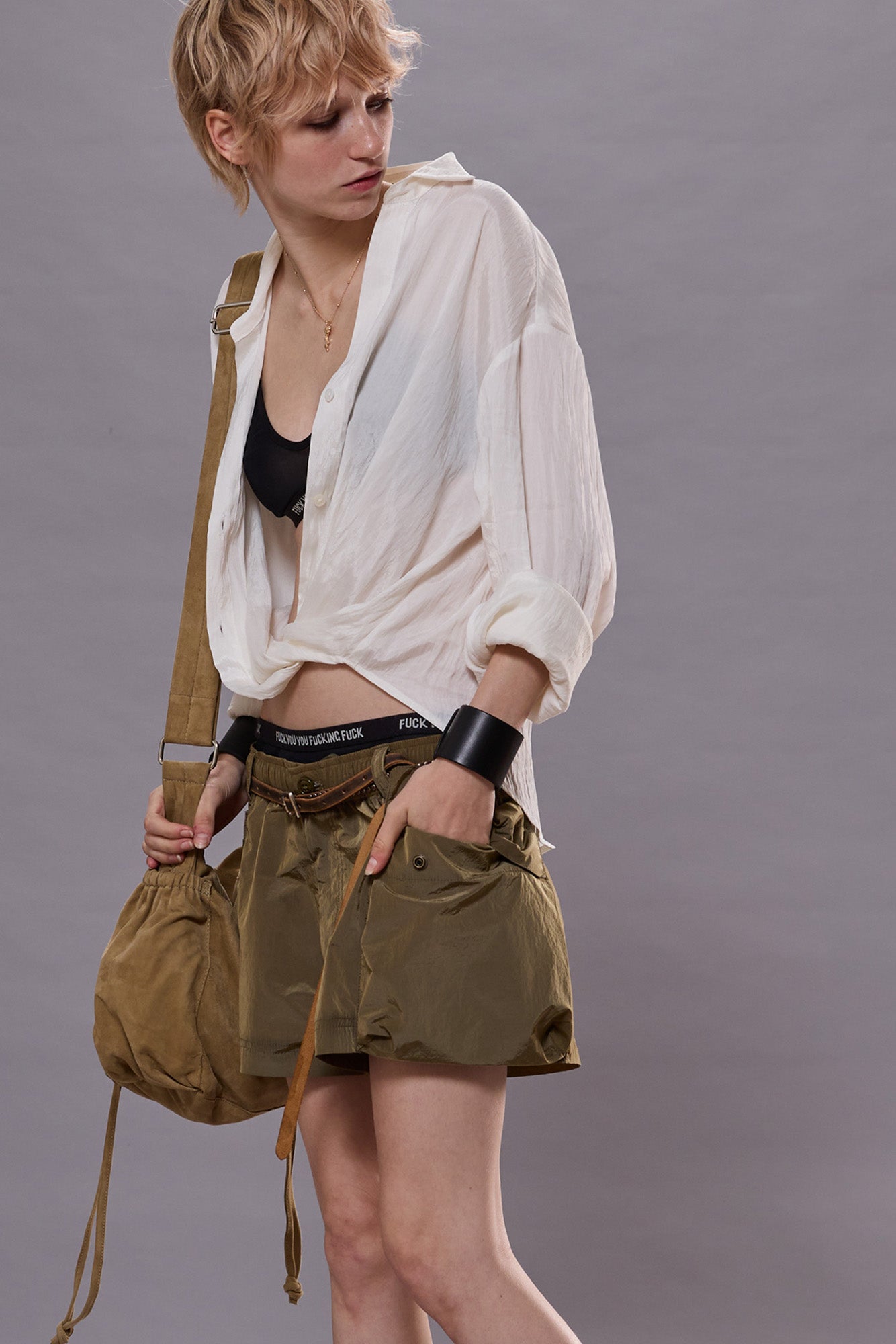 TWISTED FRONT SHIRT - WHITE