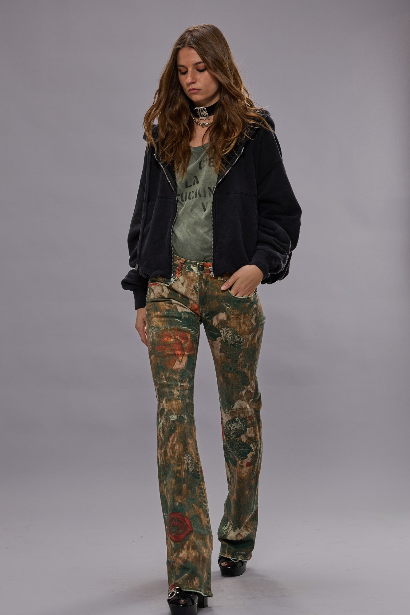 BOY FLARE - PRINTED CAMO ROSE