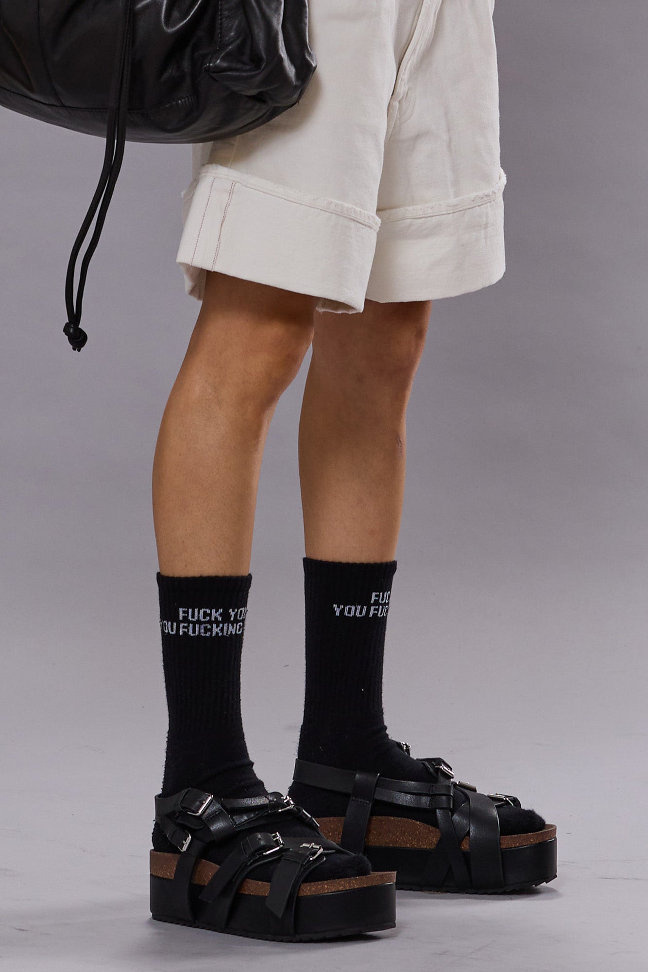 PLATFORM SANDAL - BLACK