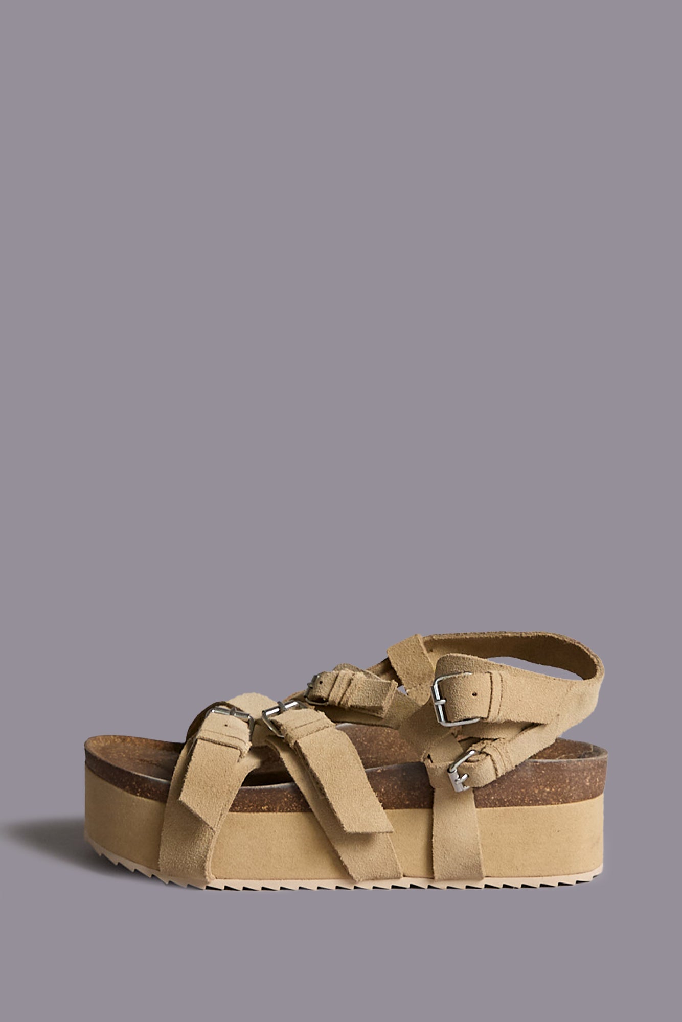 PLATFORM SANDAL - KHAKI