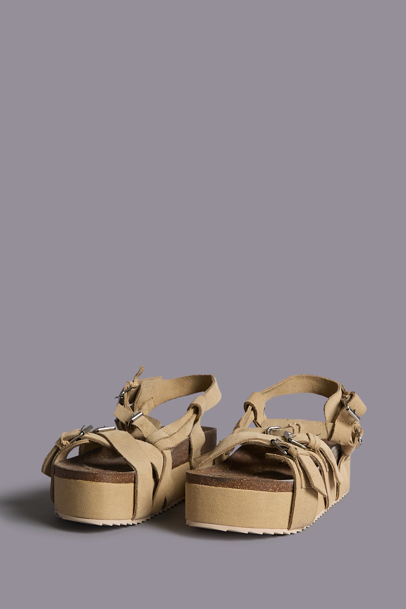 PLATFORM SANDAL - KHAKI