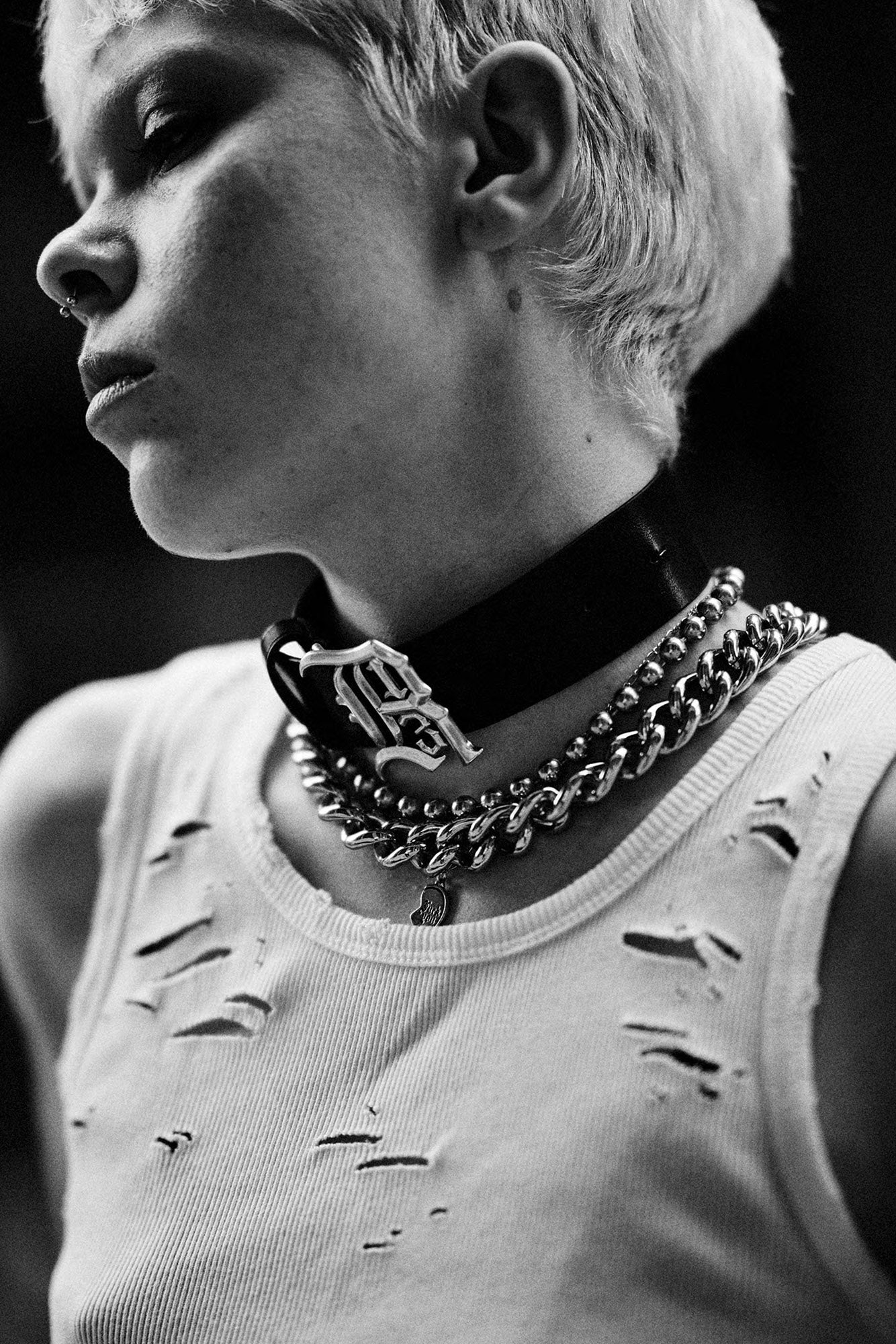 R13 CHOKER - BLACK