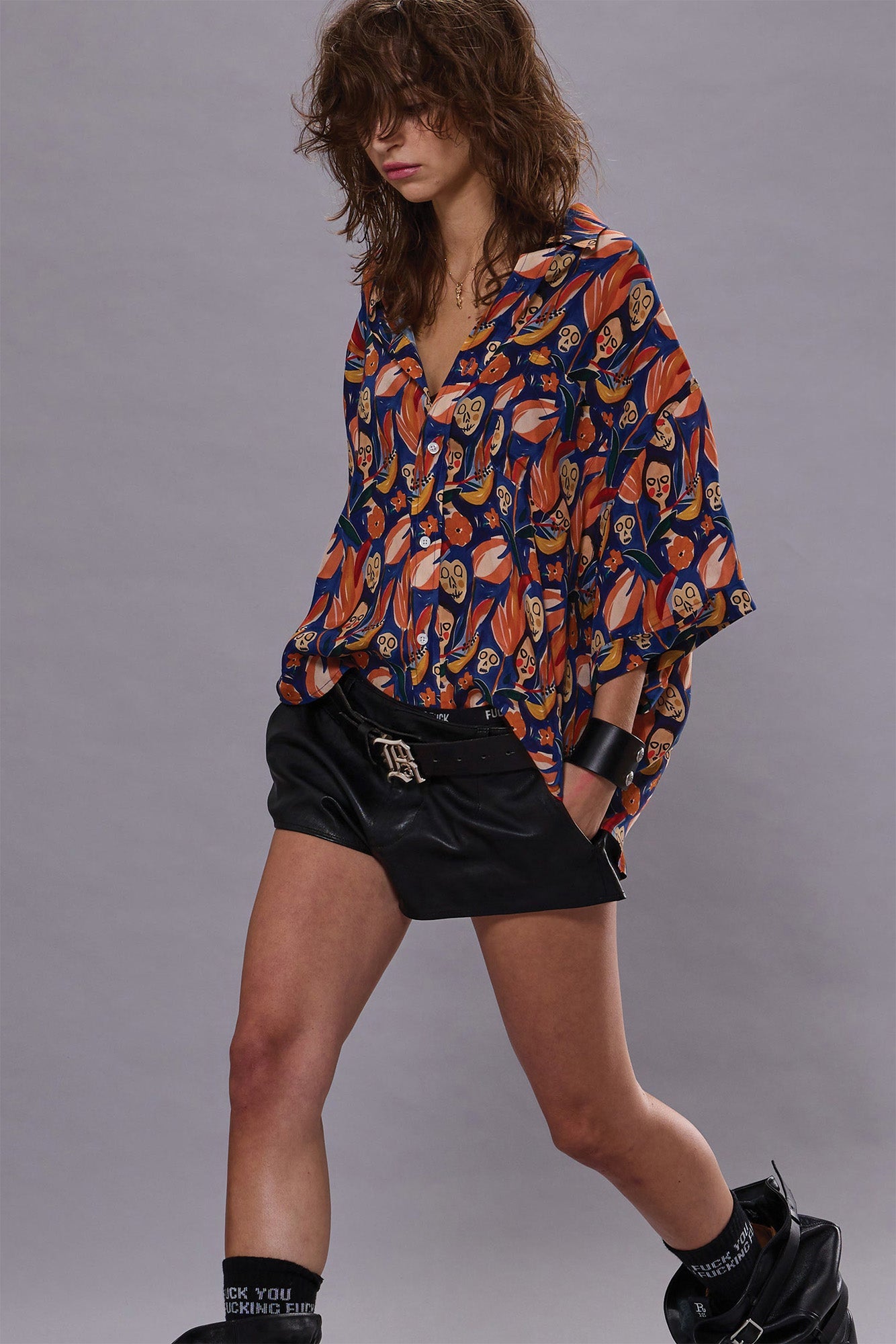 SHORT SLEEVE SHIRT - MULTICOLOR PRINT