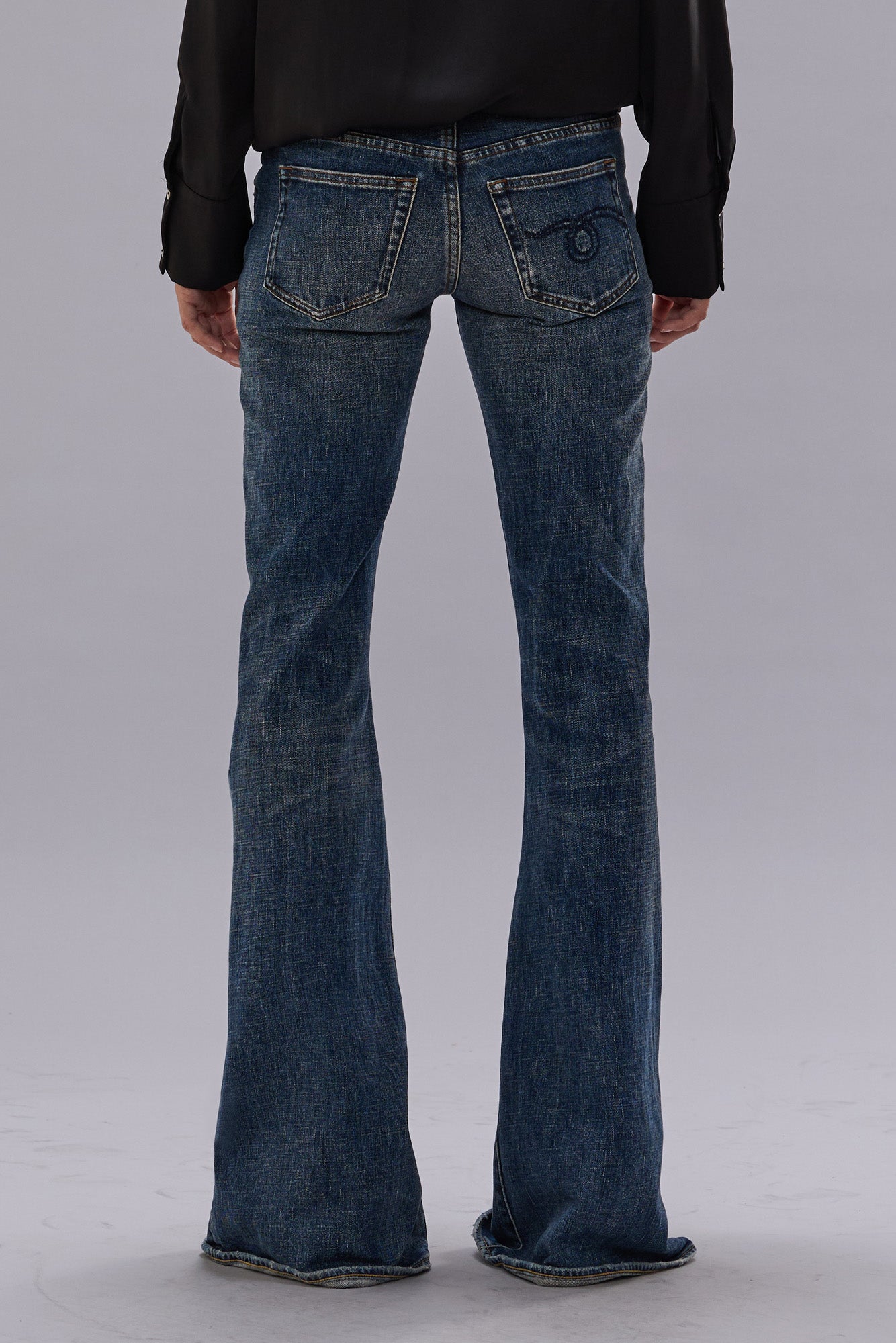 OVERFLOW BOY FLARE - MIRE BLUE STRETCH