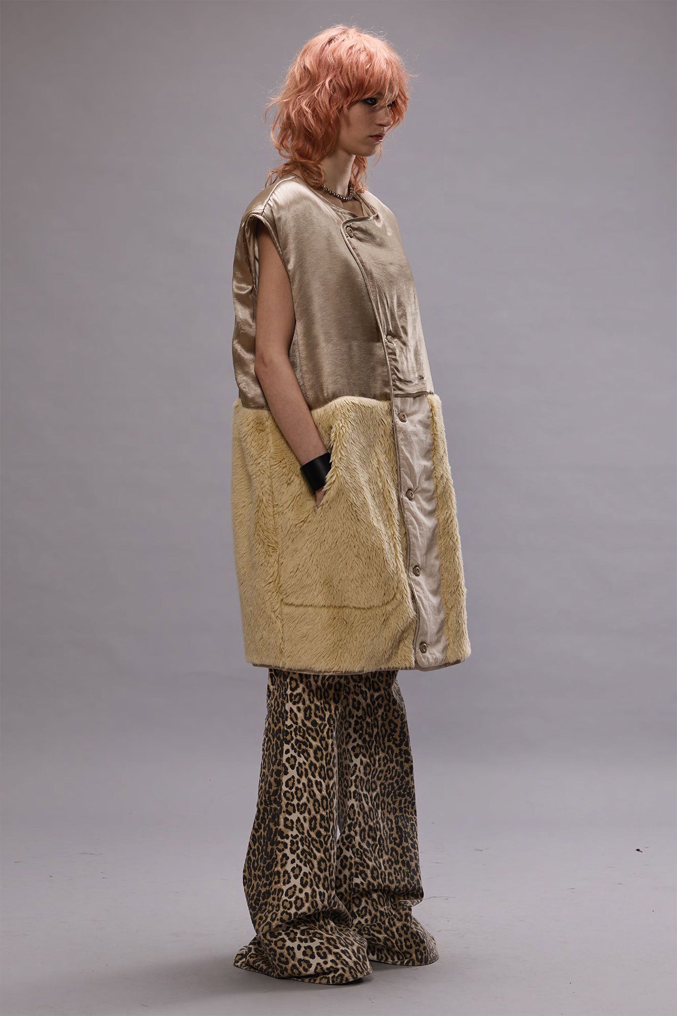 LINER VEST - BEIGE/CREAM