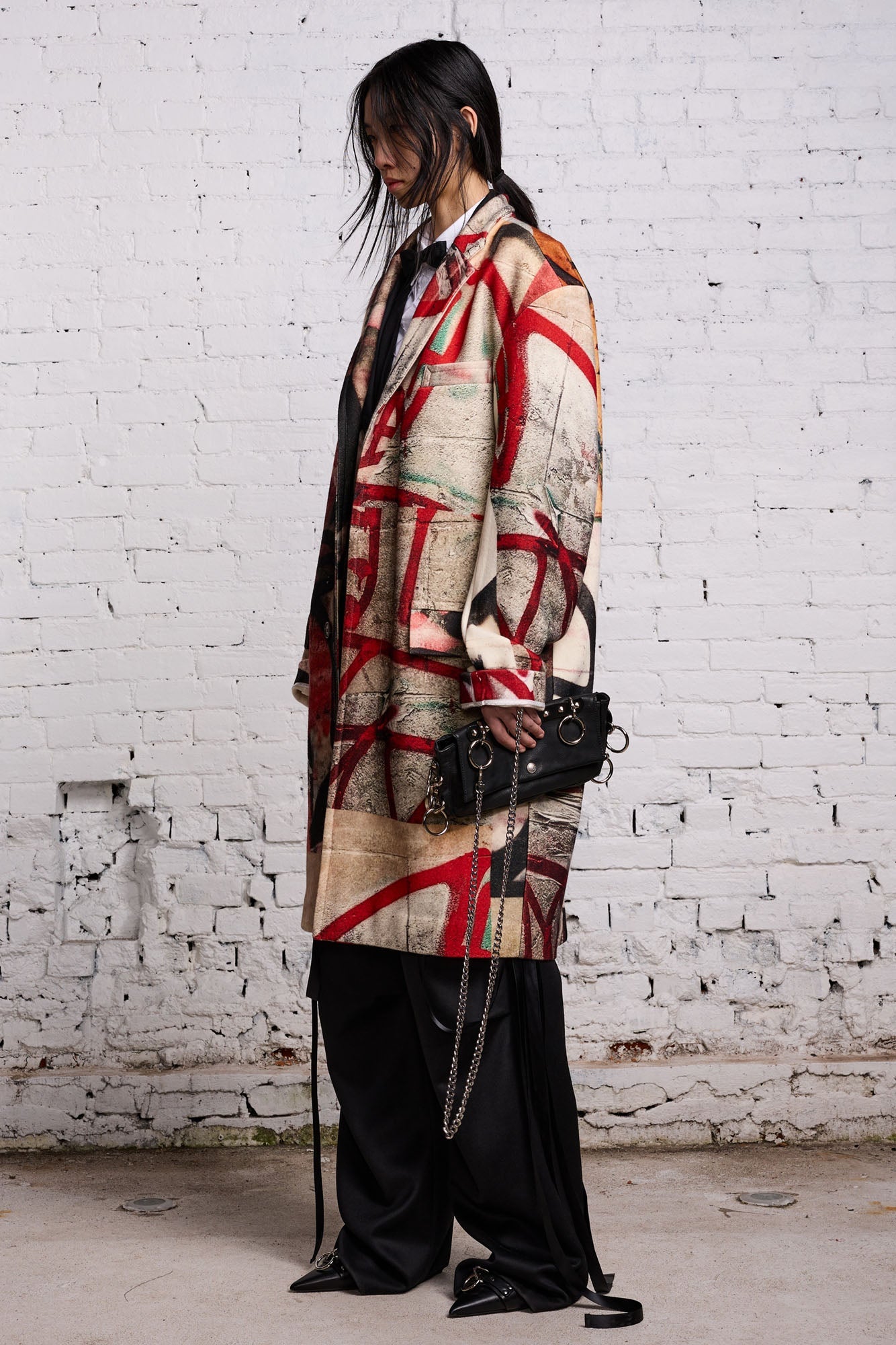 OVERSIZED RAGGED COAT - GRUNGE MURAL