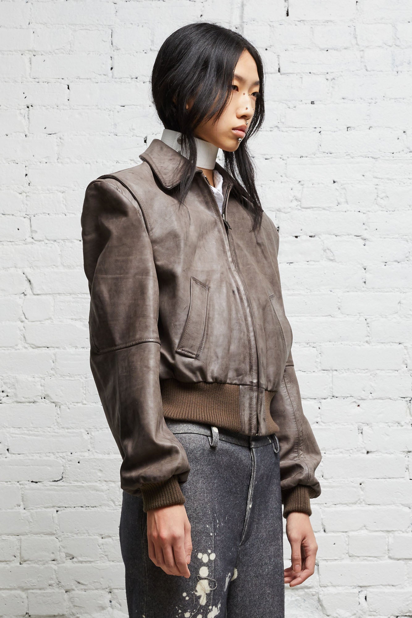 AMERICANA ZIP JACKET - DISTRESSED GREY