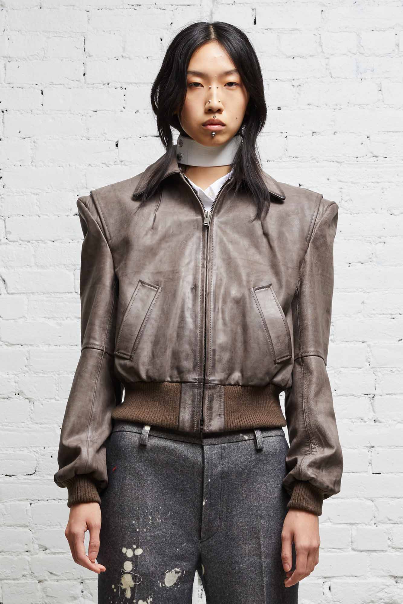 AMERICANA ZIP JACKET - DISTRESSED GREY