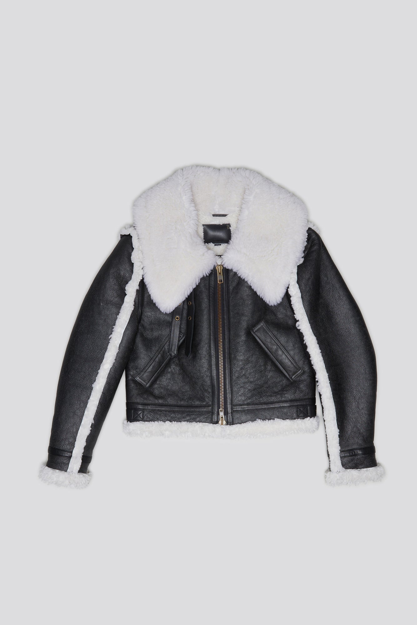 SHRUNKEN FLAT SLEEVE AVIATOR - BLACK