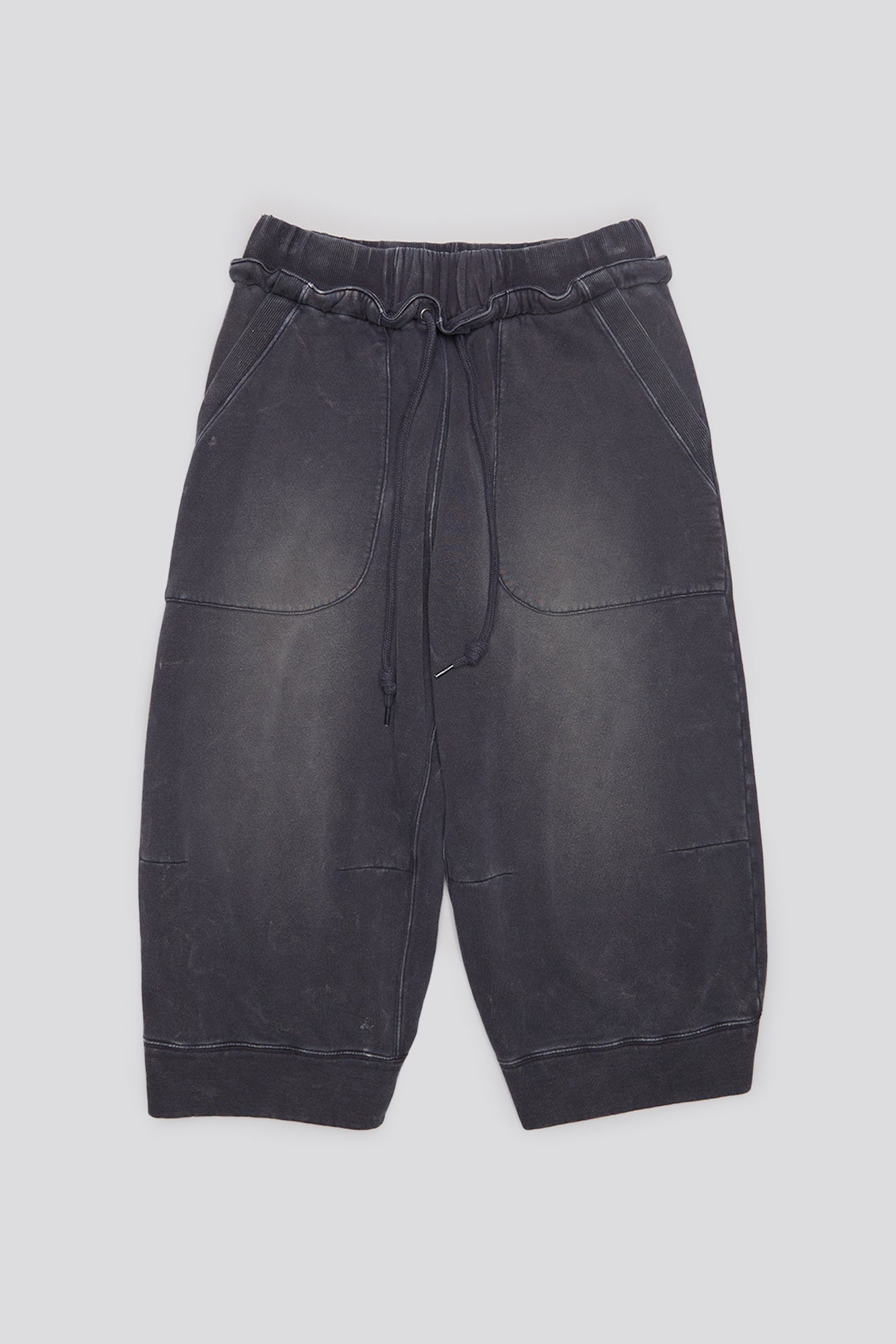 DECONSTRUCTED CROPPED SWEATPANT - NAVY