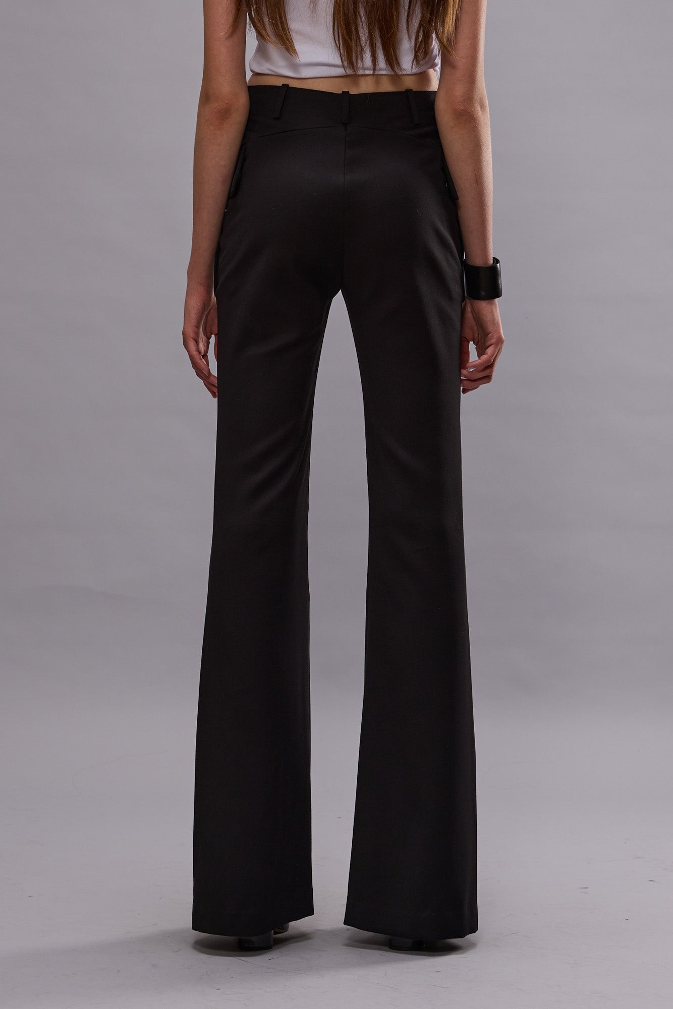 FLARE LEG TROUSER - BLACK