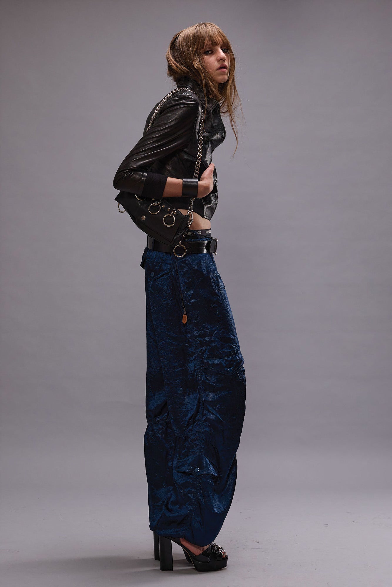 MULTIPOCKET BALLOON PANT - NAVY