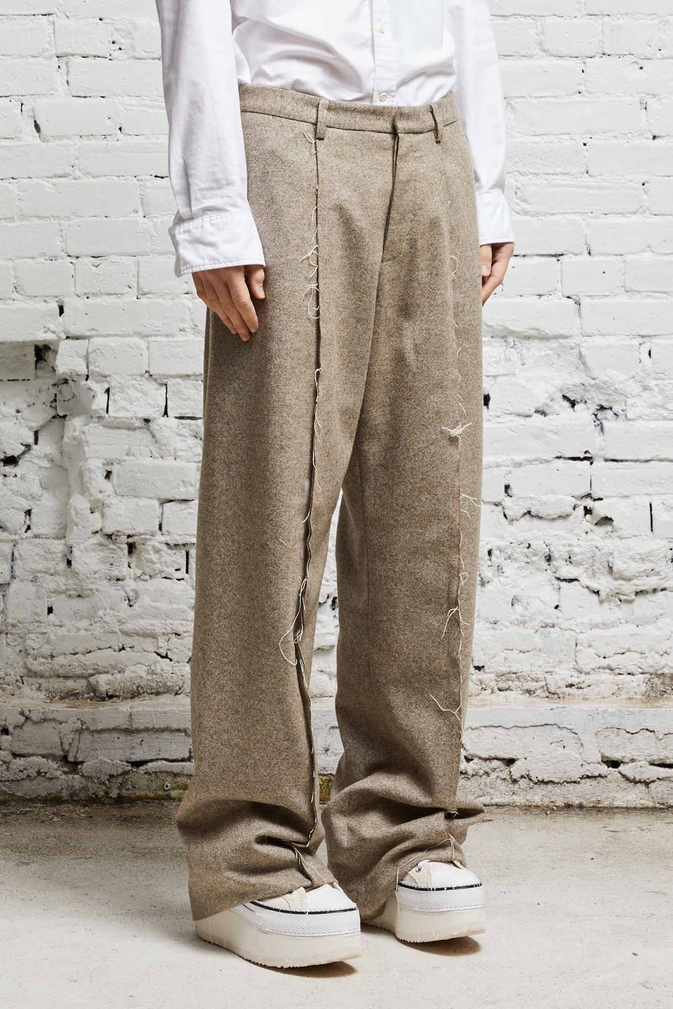 INVERTED TROUSER - OATMEAL
