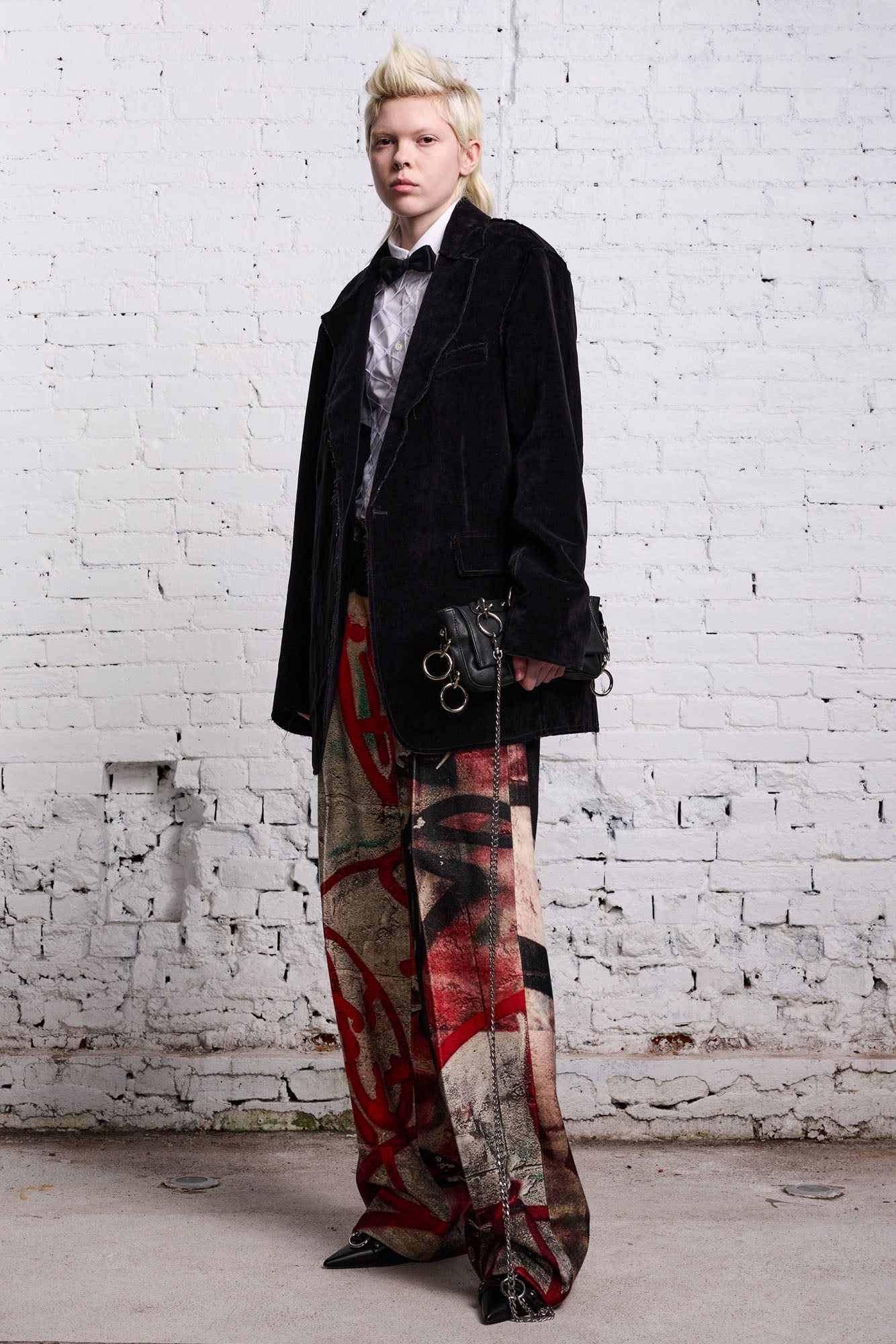 DAMON WOOL TROUSER - GRUNGE MURAL