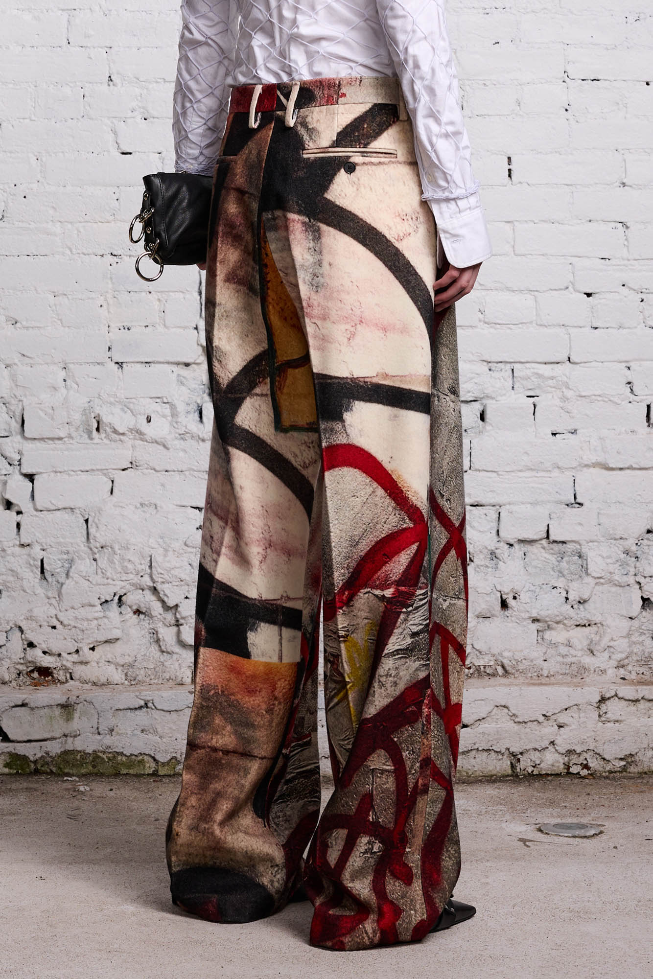 DAMON WOOL TROUSER - GRUNGE MURAL