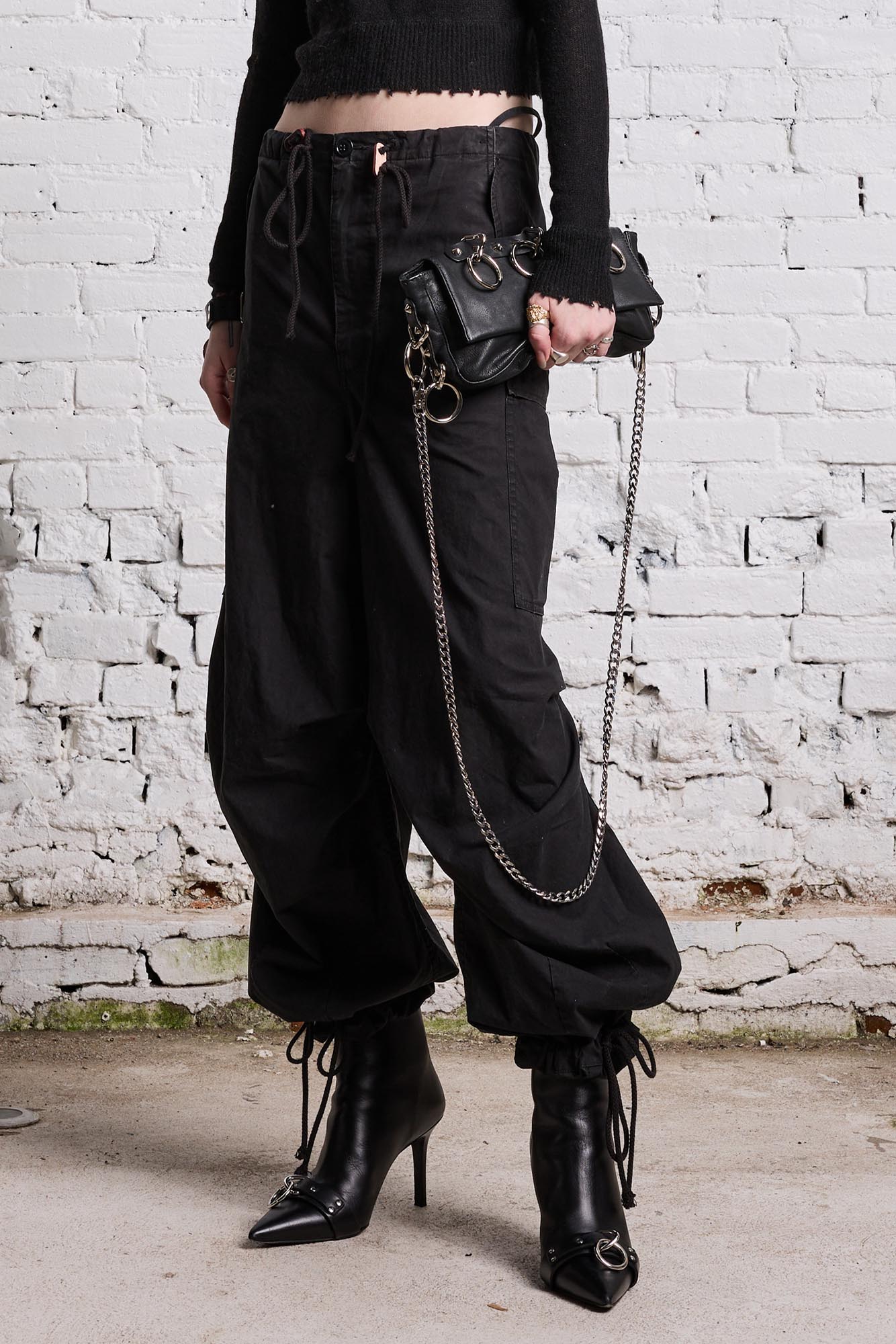BALLOON ARMY PANT - BLACK