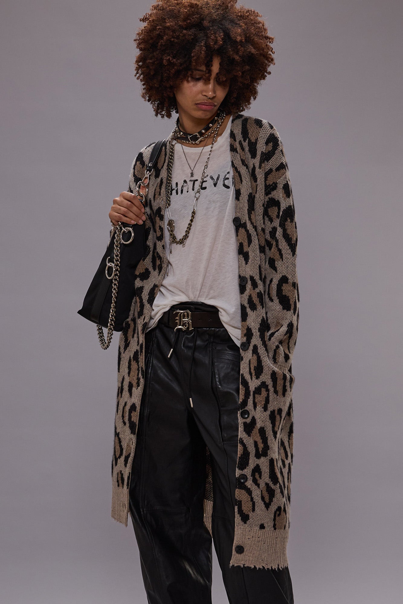 LONG CARDIGAN - LEOPARD
