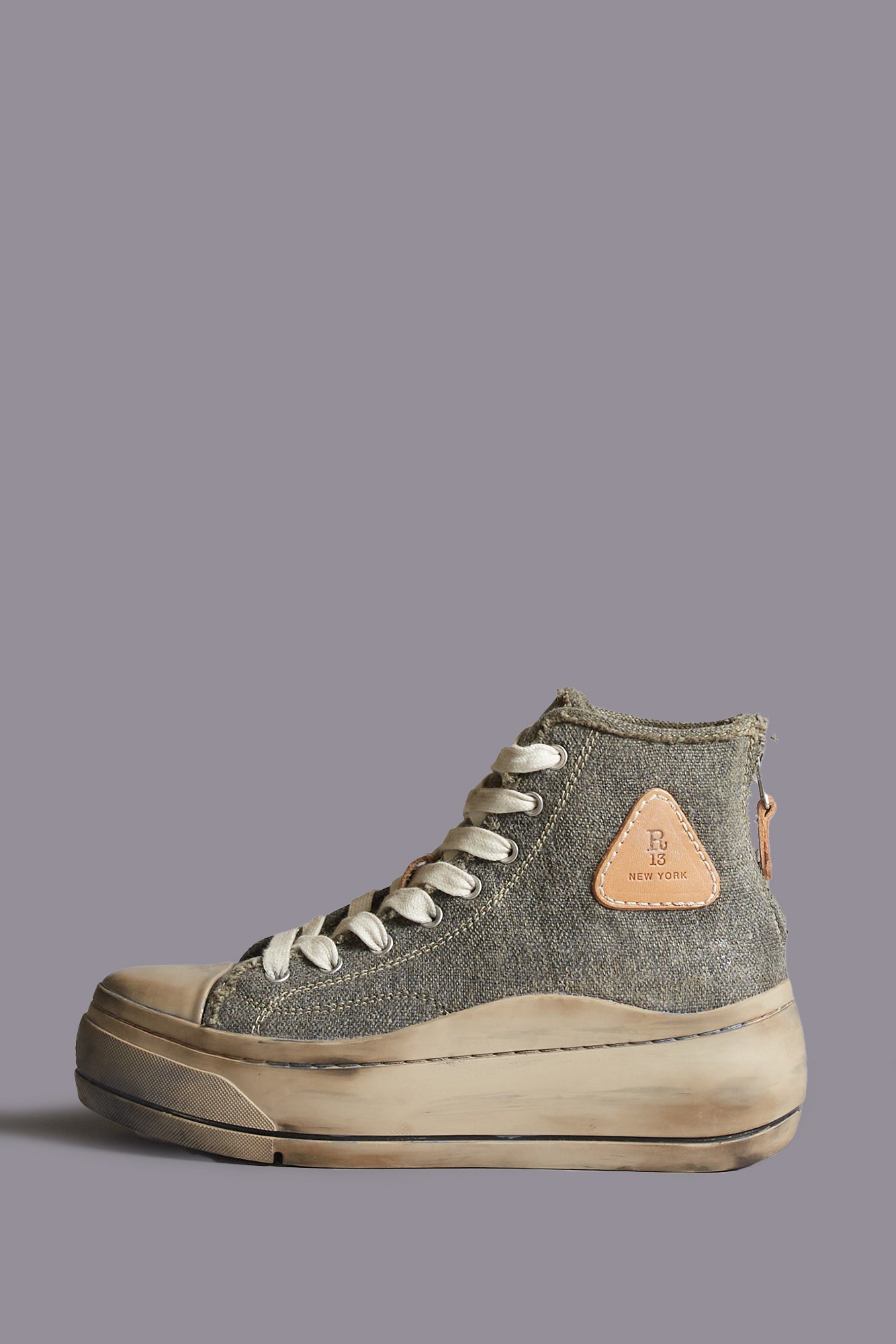 KURT HIGH TOP SNEAKER - WASHED OLIVE