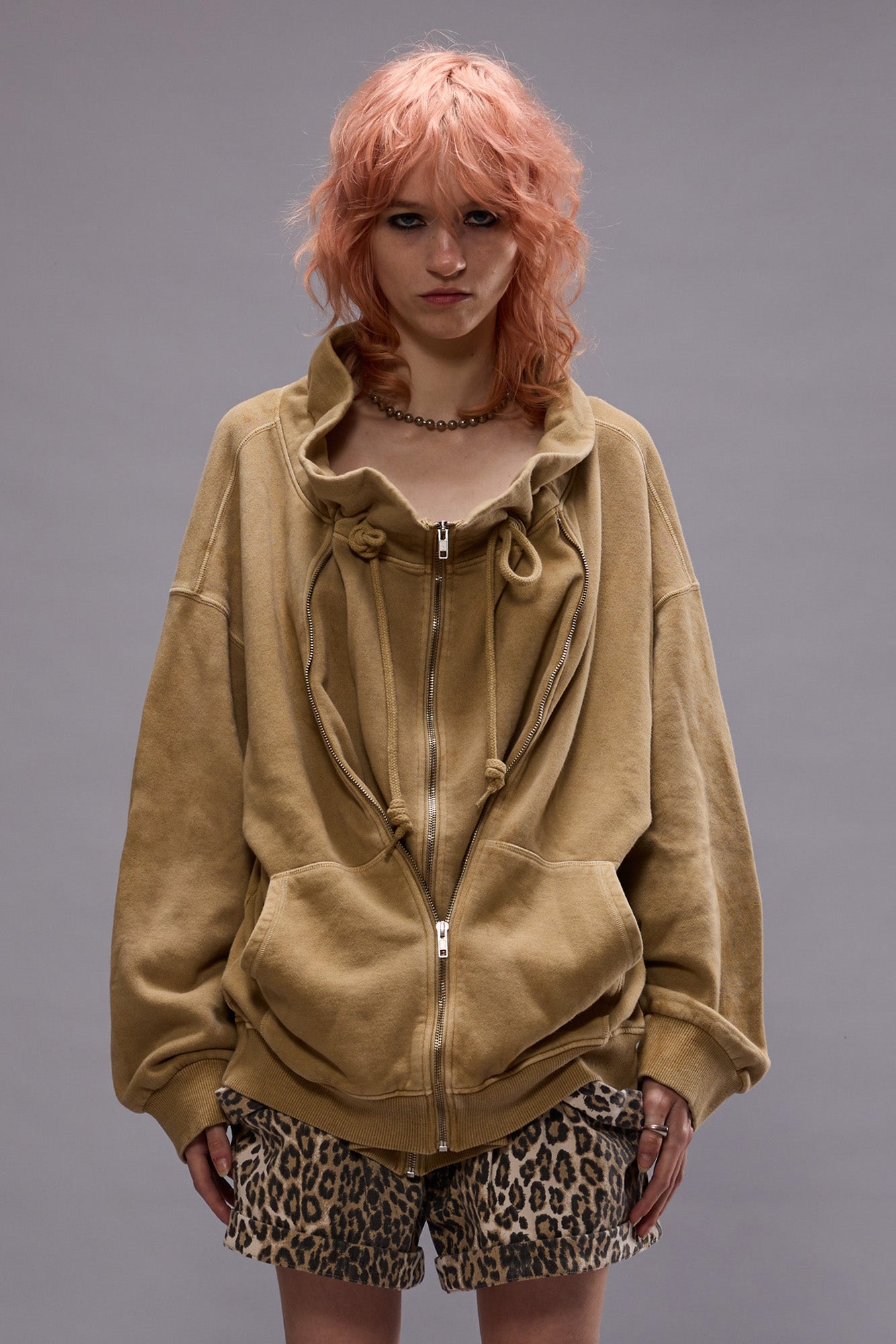 PAPERBAG ZIP-UP - KHAKI