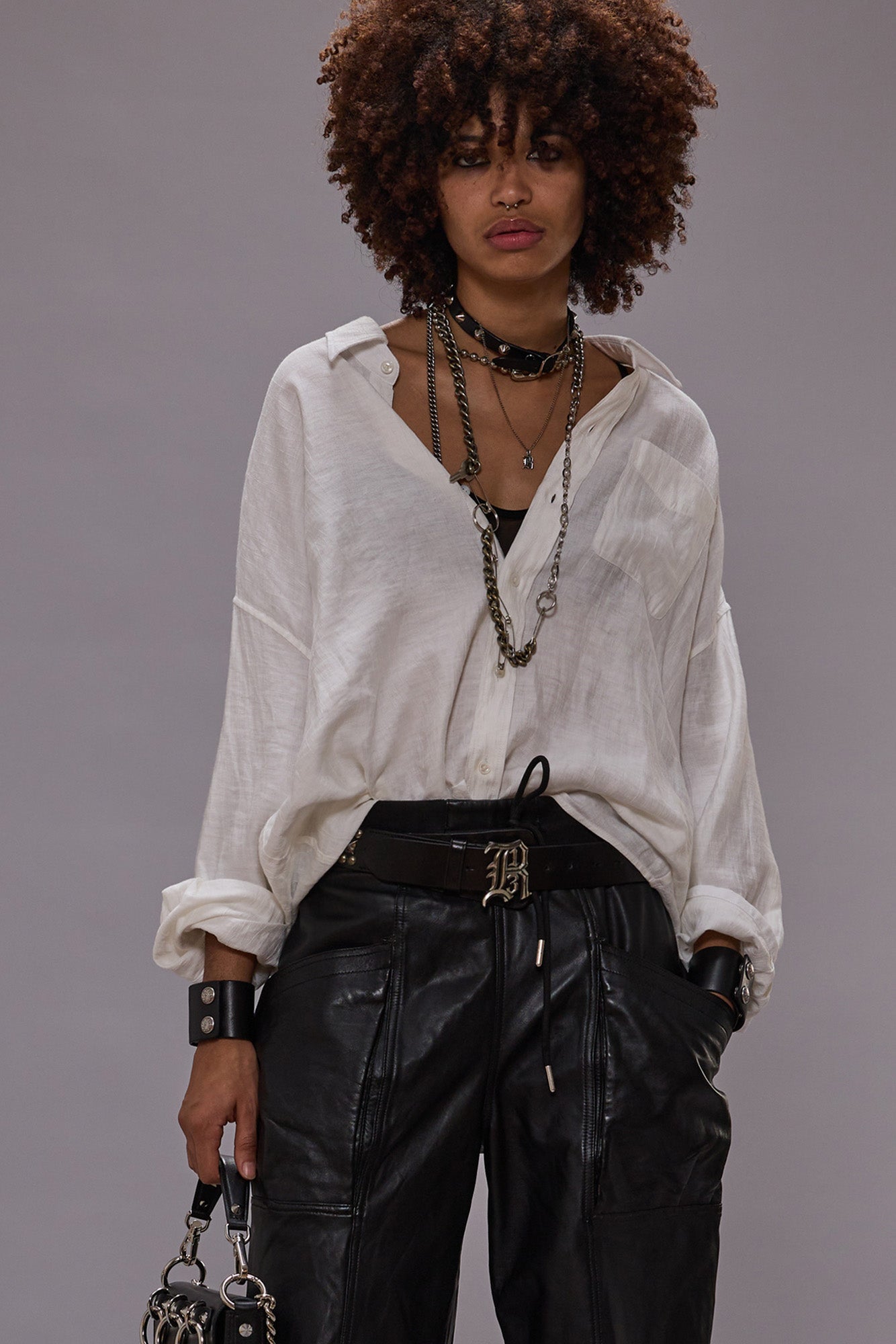 DROP NECK SHIRT - WHITE
