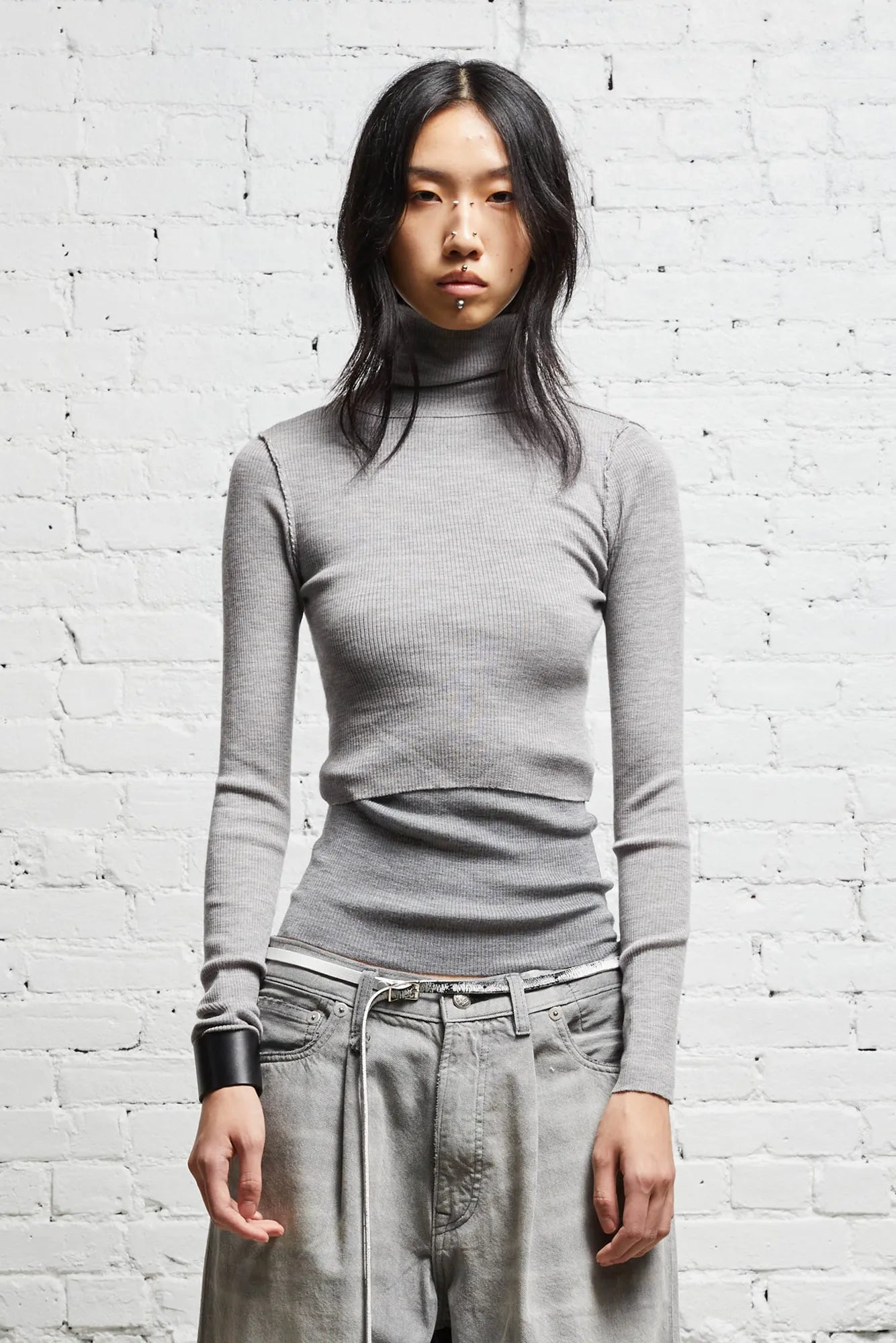 TURTLENECK TWIN SET - MULTI-GREY