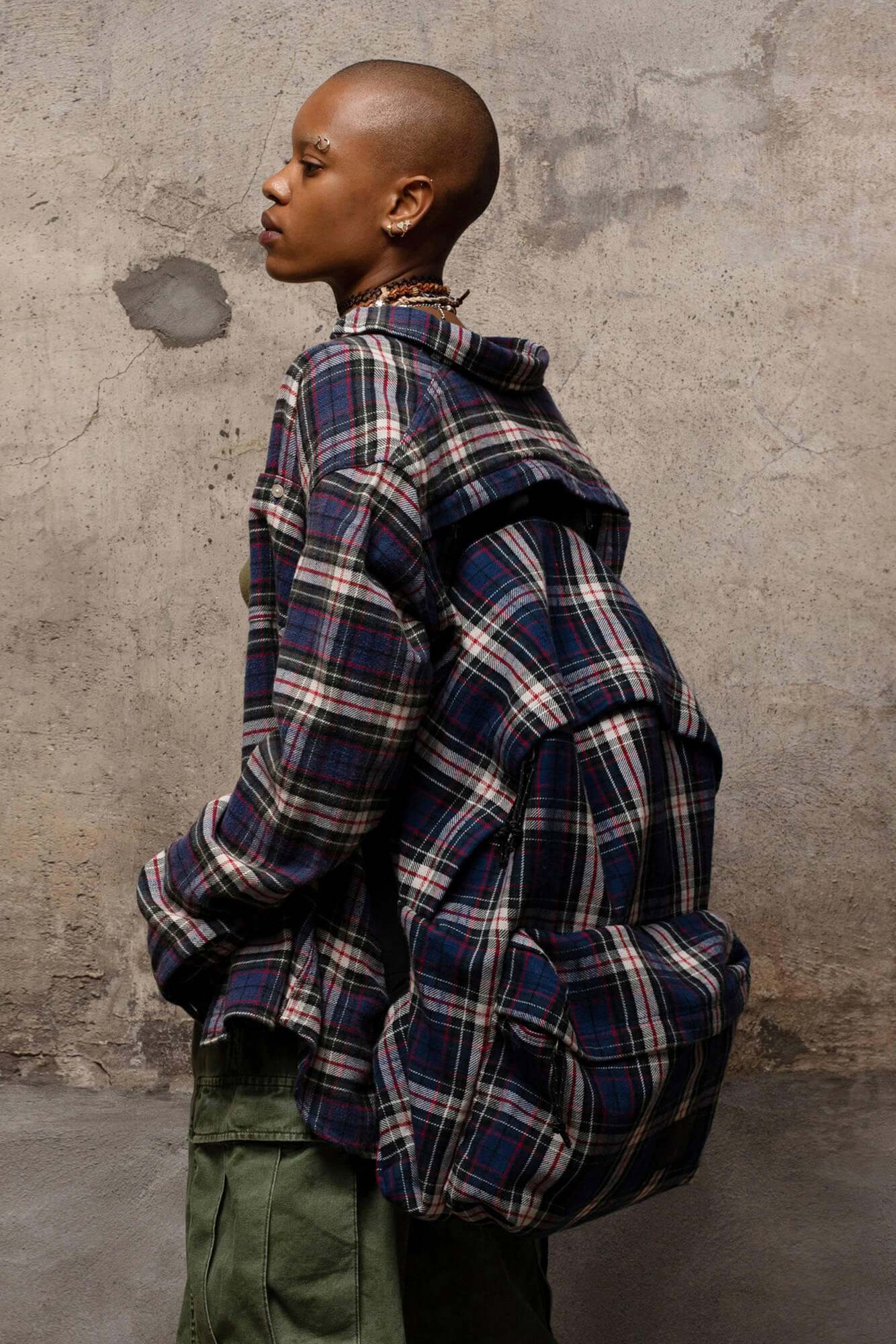 BACKZIP WORKSHIRT - NAVY
