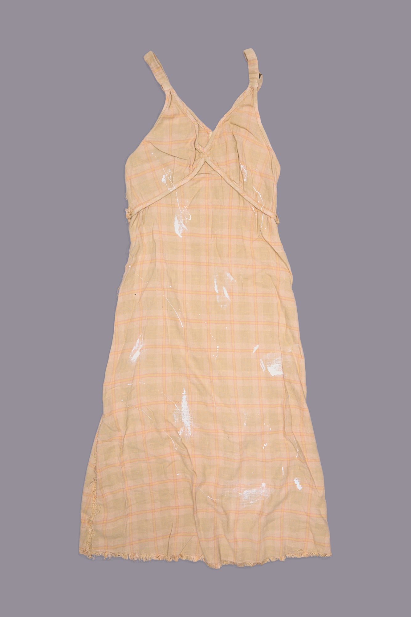 GRUNGE SLIP - KHAKI OVERDYE PLAID