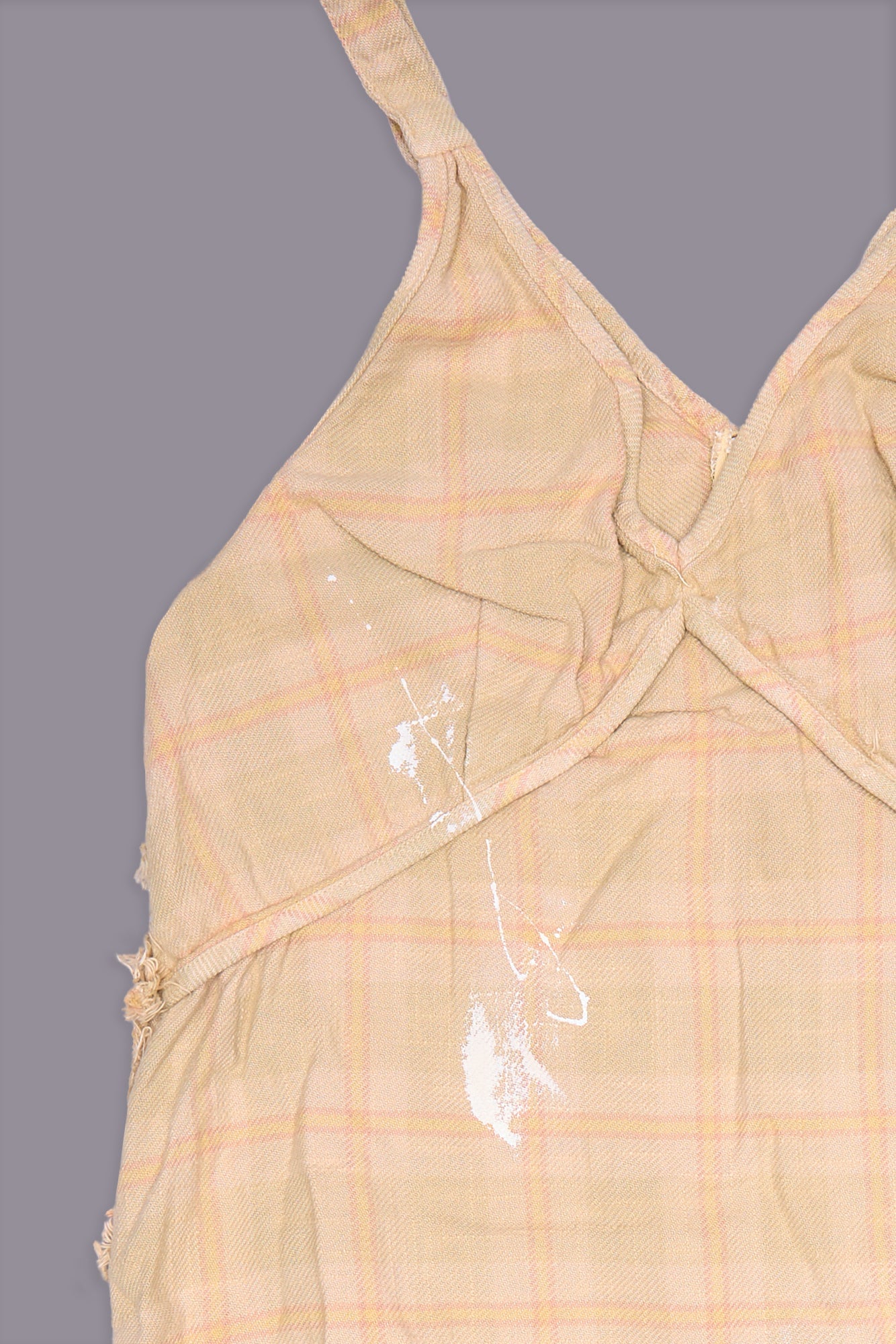 GRUNGE SLIP - KHAKI OVERDYE PLAID