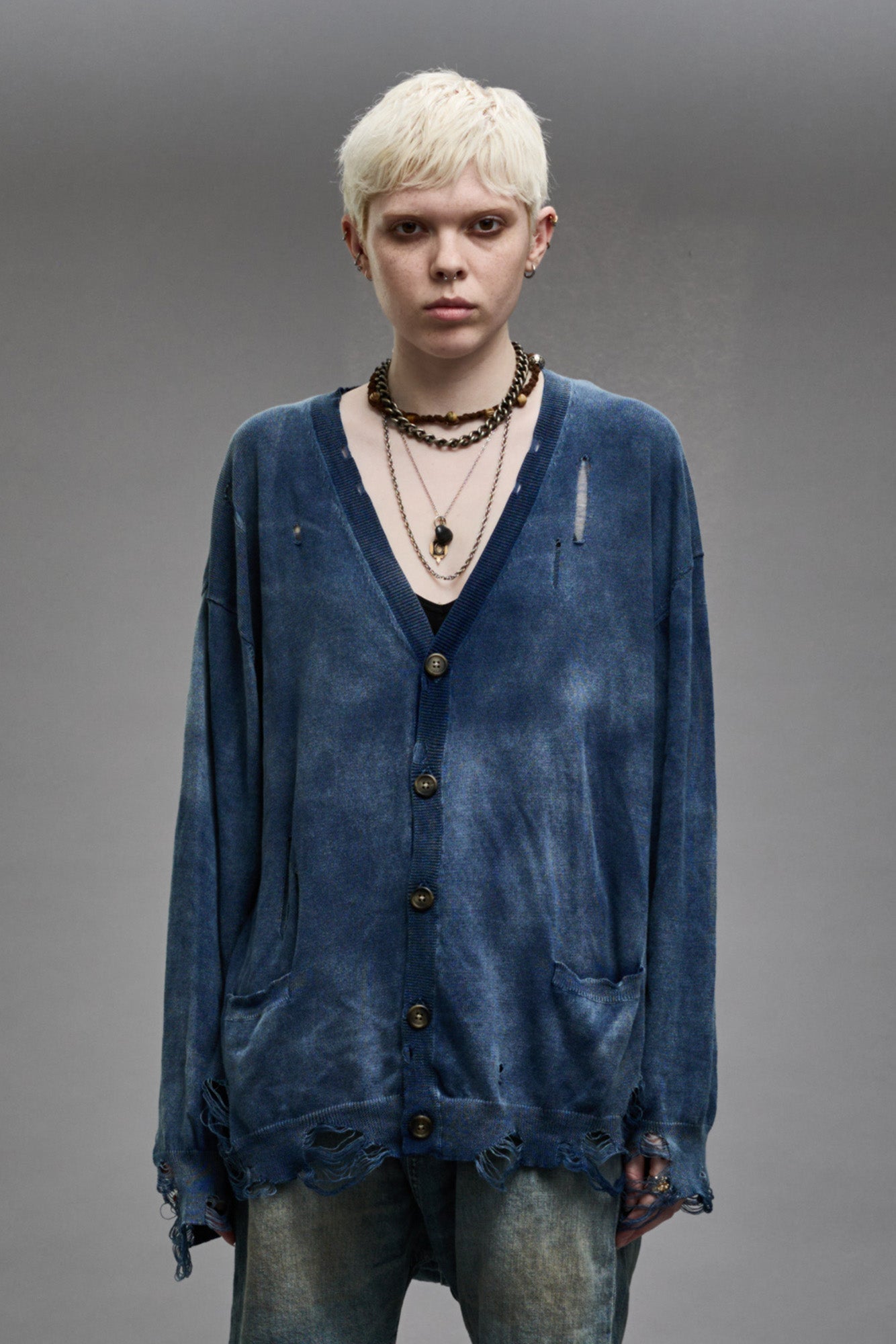 BOYFRIEND CARDIGAN - DARK INDIGO