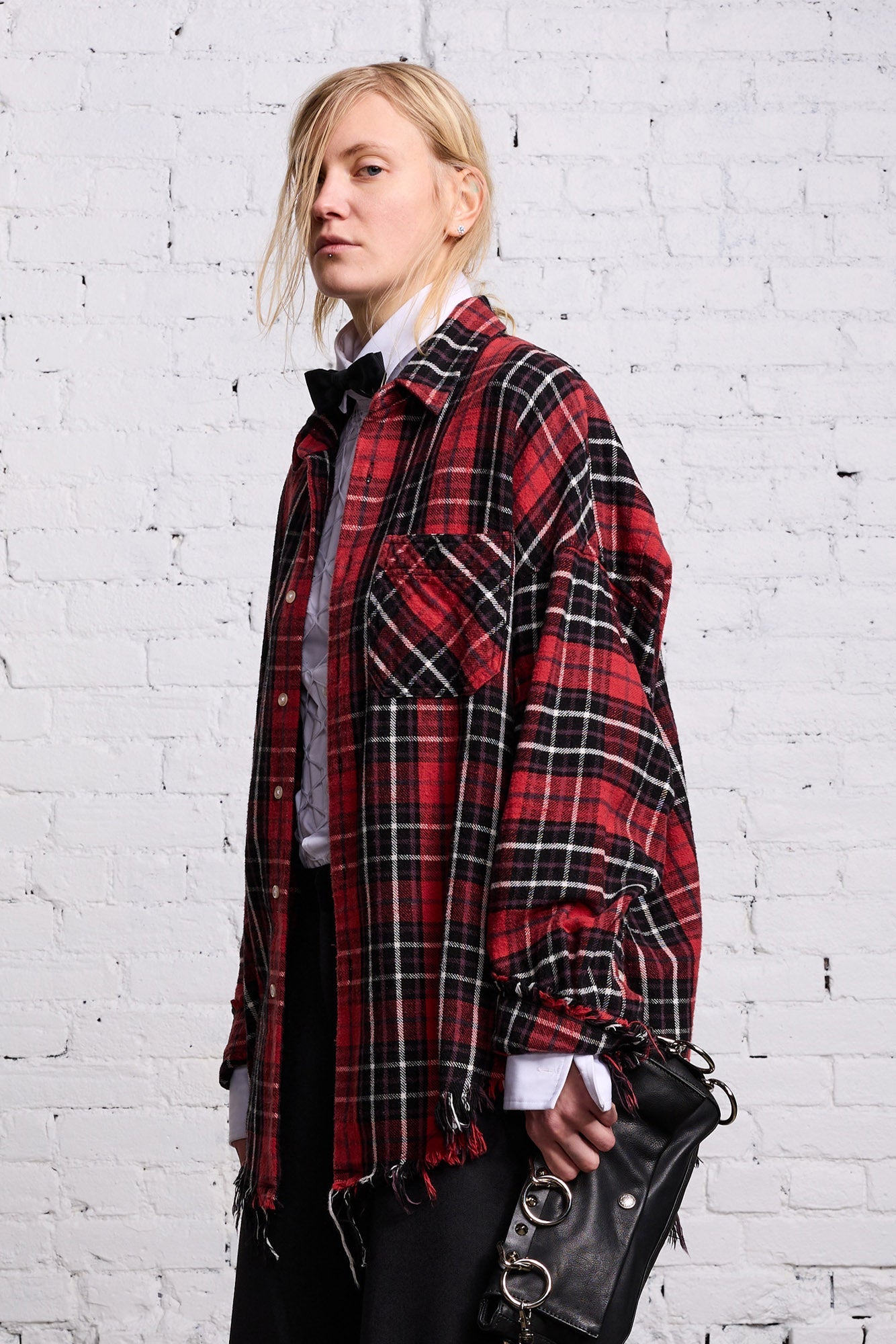 RELAXED WORKSHIRT - RED AND BLACK