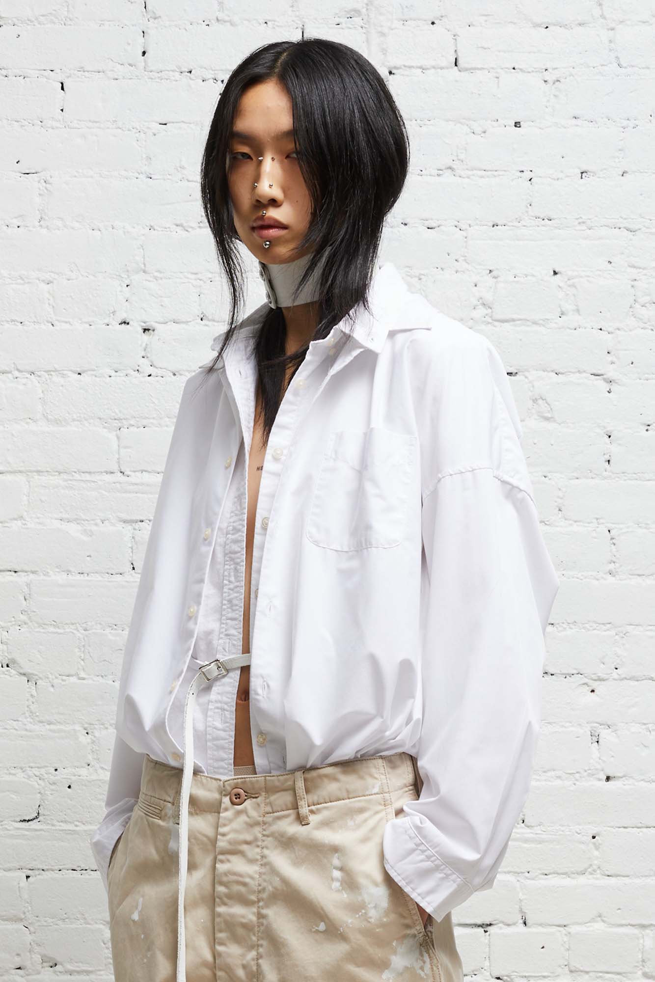LONG SLEEVE BUTTON-UP - WHITE