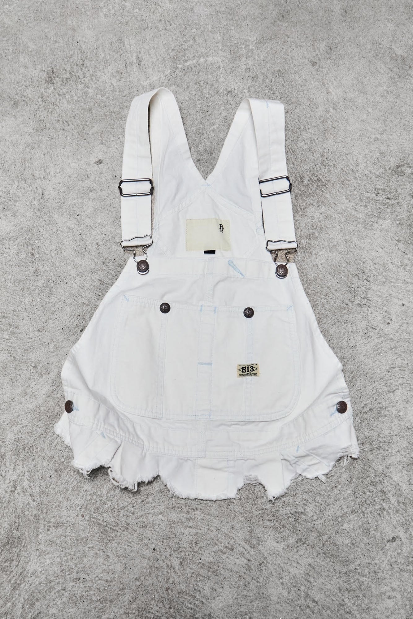 DAMON OVERALL BIB - ECRU CANVAS
