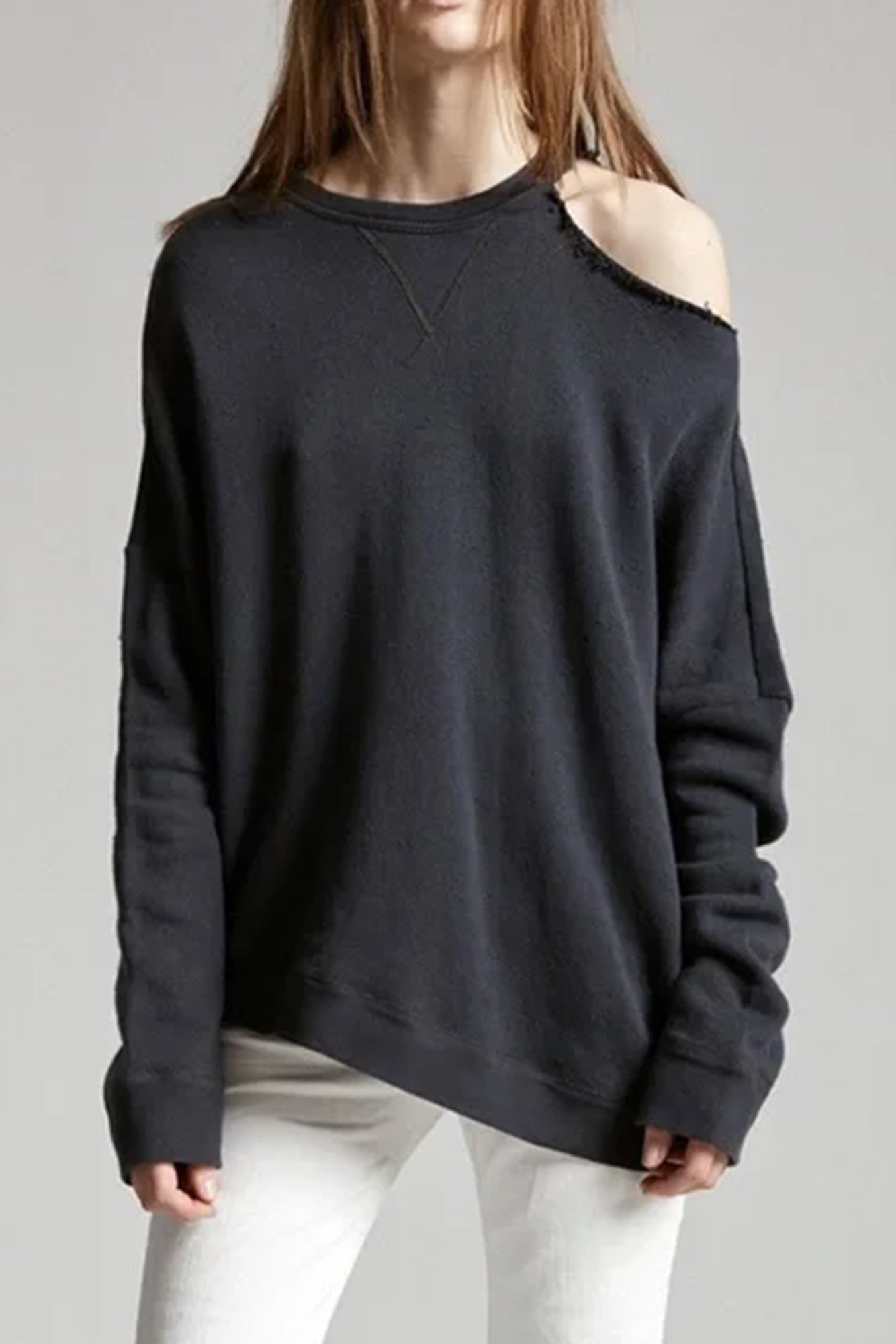 DISTORTED SWEATSHIRT - BLACK