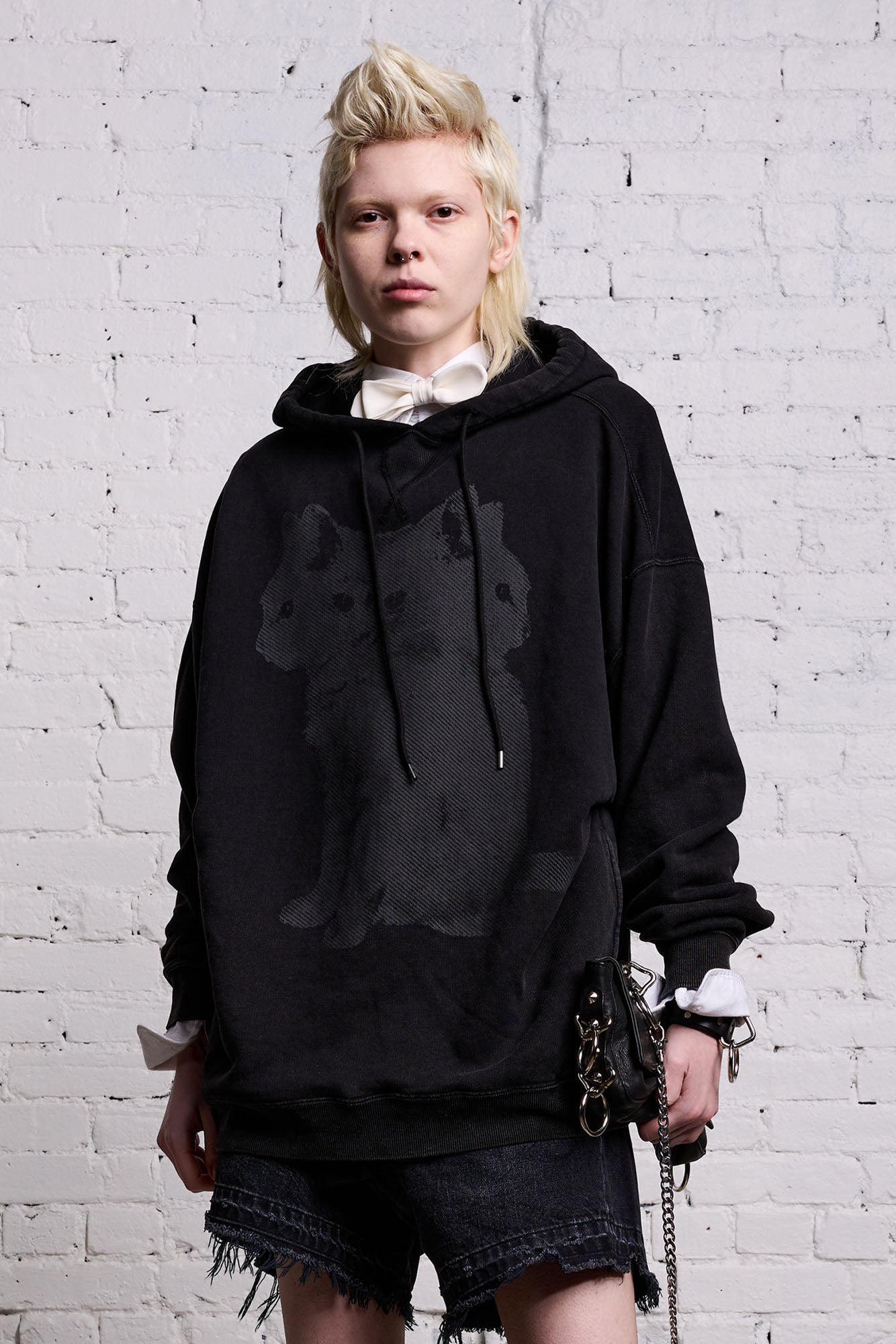 TRIPLE CAT HOODIE - BLACK