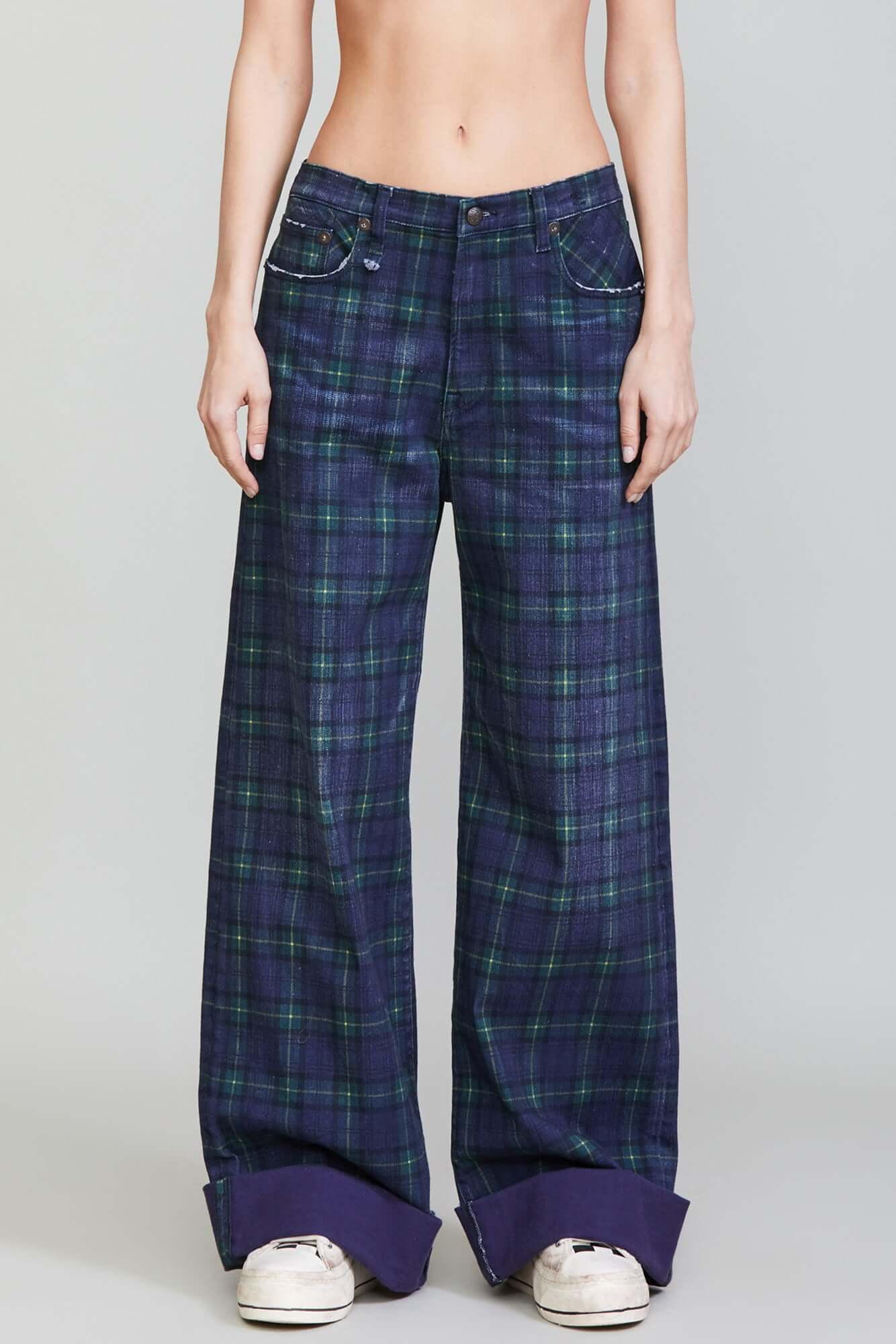 LISA BAGGY JEAN - PRINTED TARTAN