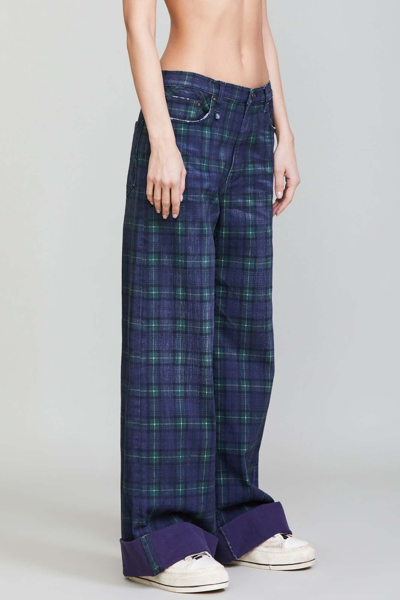 LISA BAGGY JEAN - PRINTED TARTAN