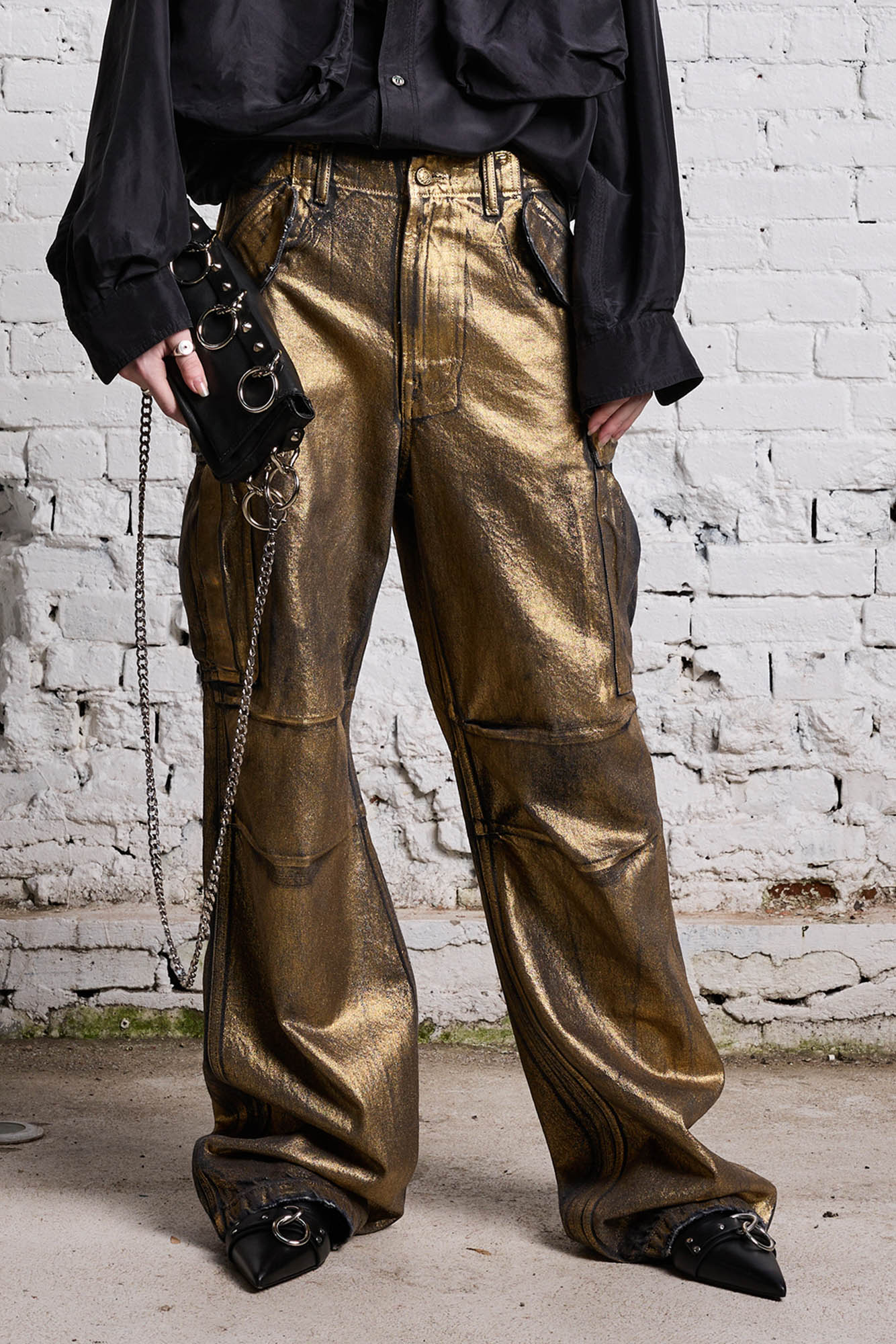 WIDE LEG CARGO - VINTAGE GILDED BLACK