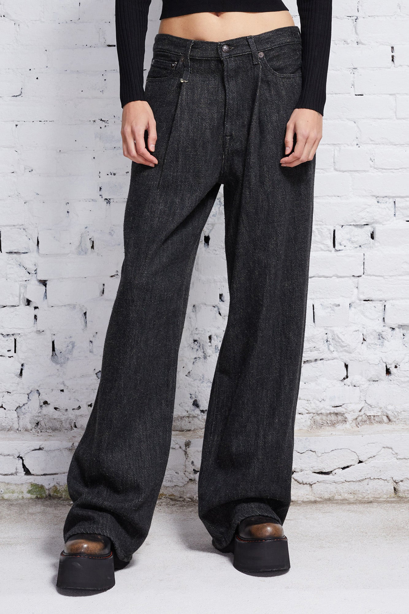 DAMON PLEATED JEAN - KOZE RINSED BLACK