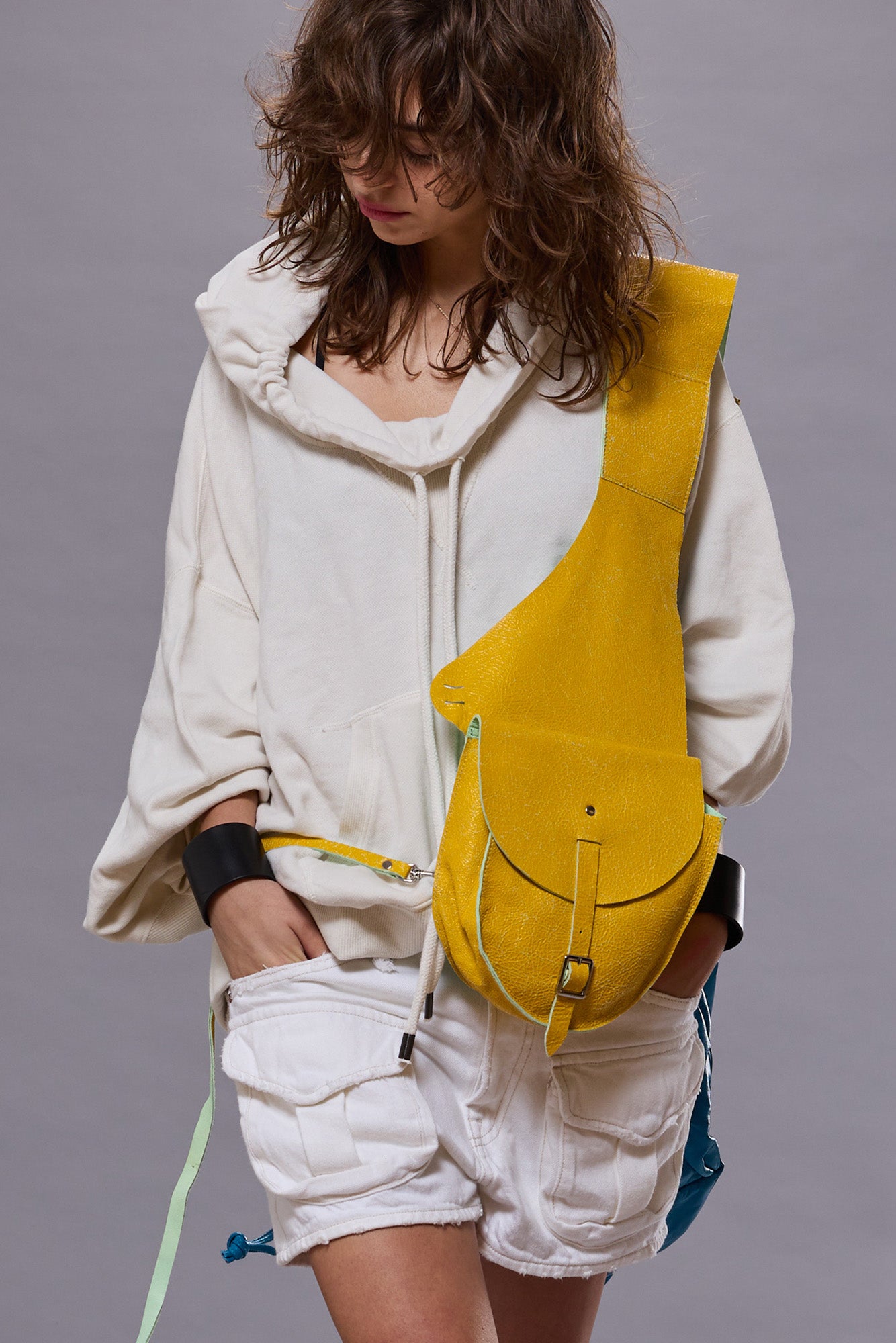 SADDLE BAG - YELLOW / AQUA