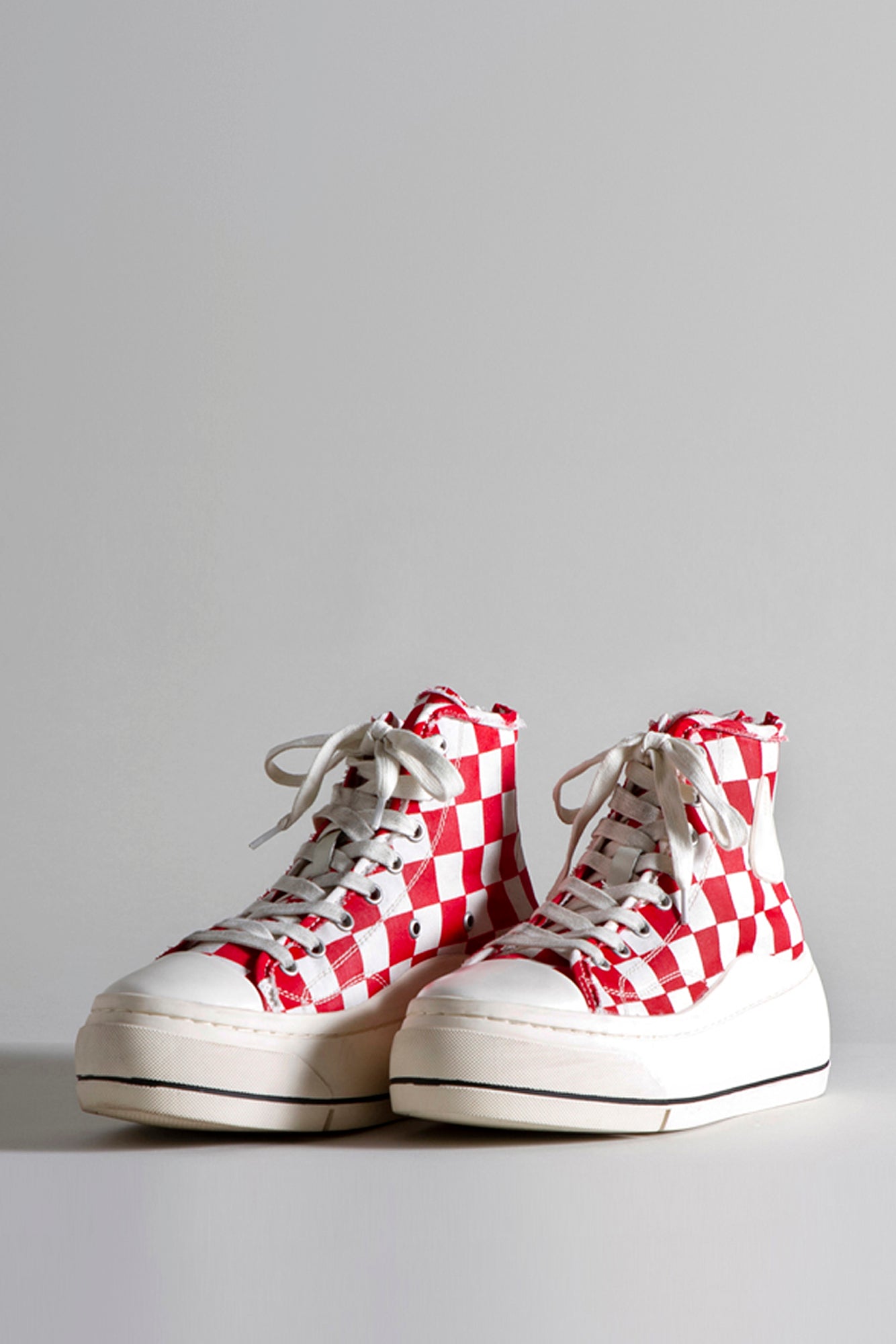 KURT HIGH TOP SNEAKER - RED CHECKER
